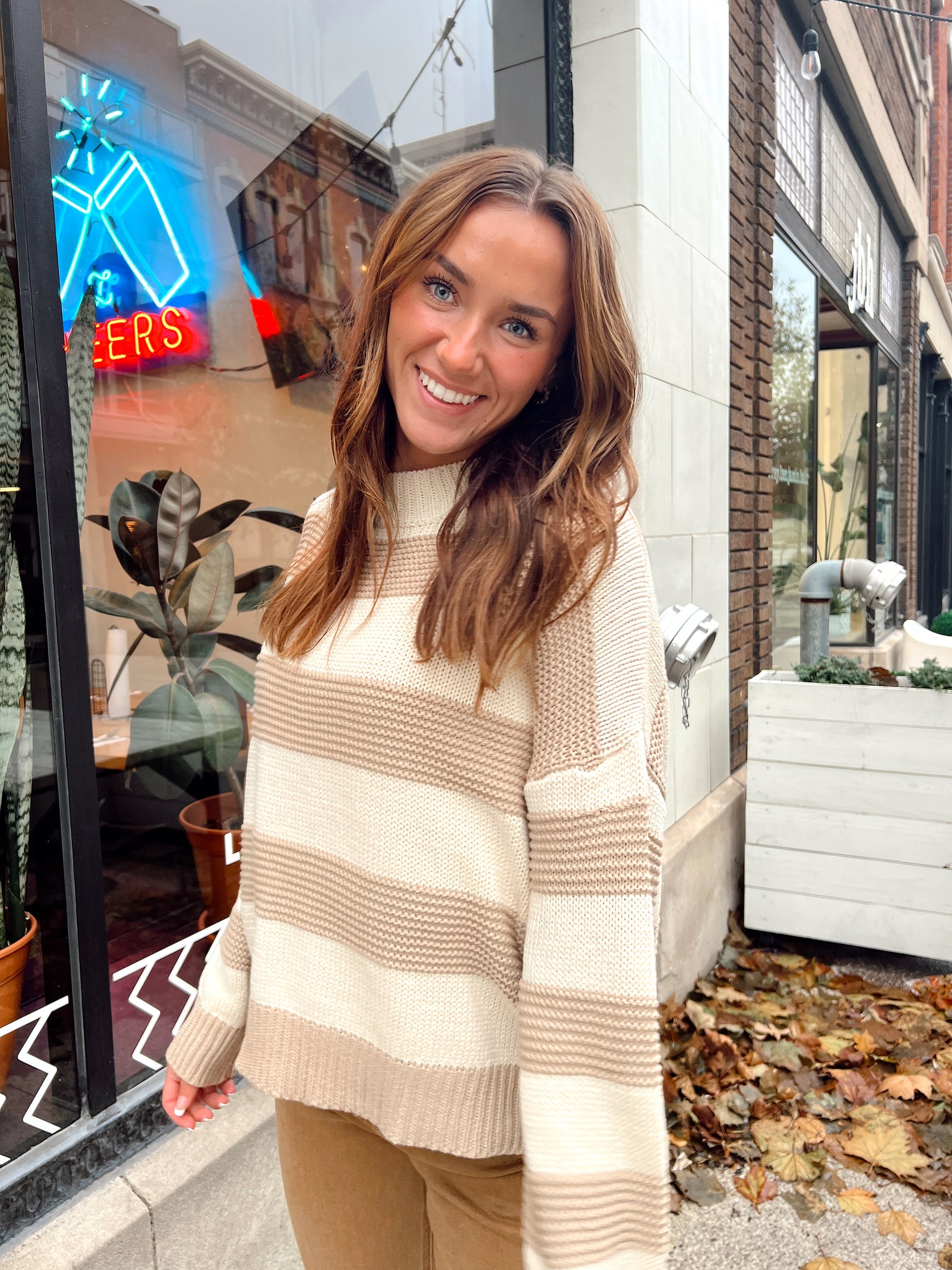 FINAL SALE- Hooked On You Tan Sweater