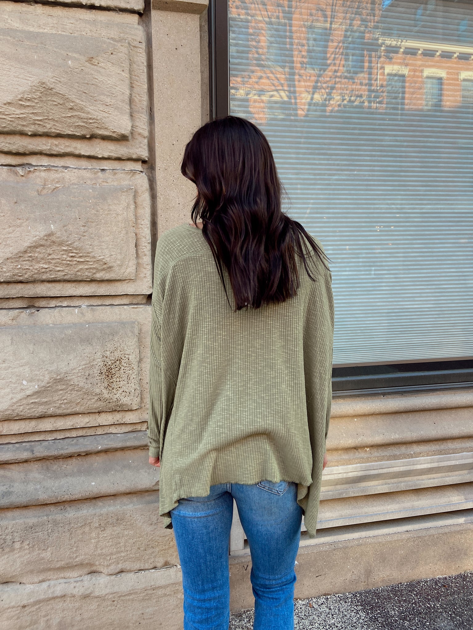 Look Back Olive Top