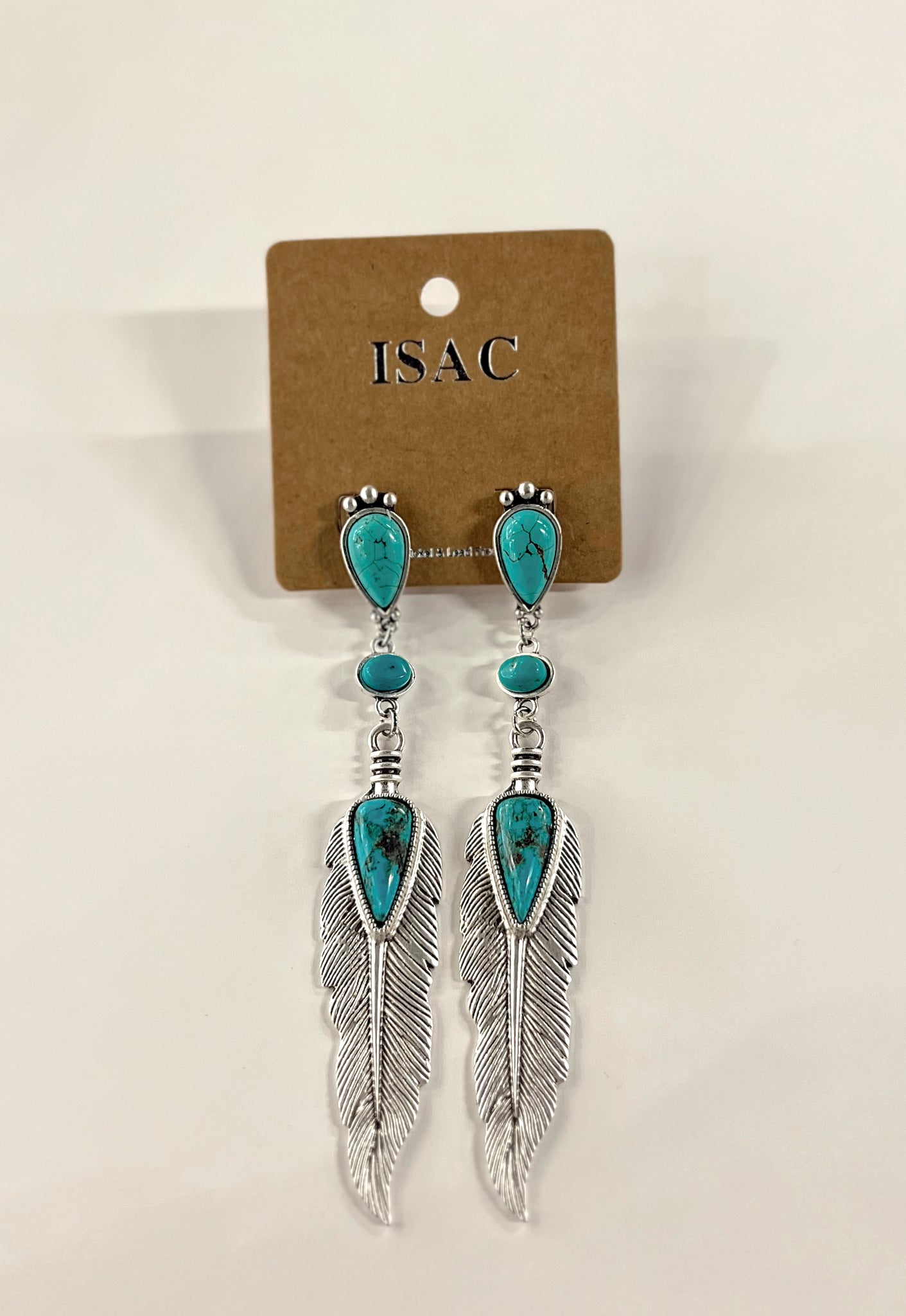 Feather Turquoise Earrings