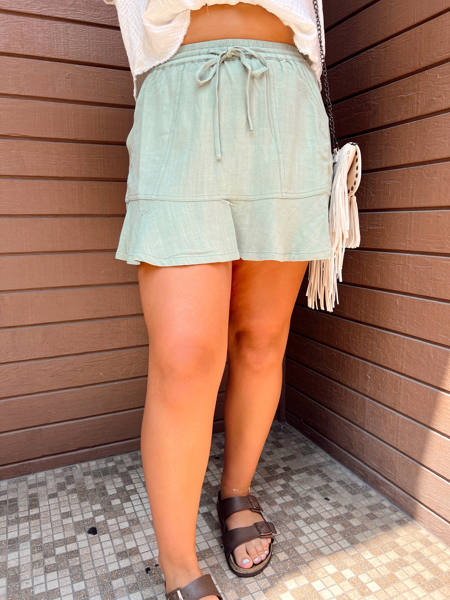 FINAL SALE- Strong Connection Sage Skirt