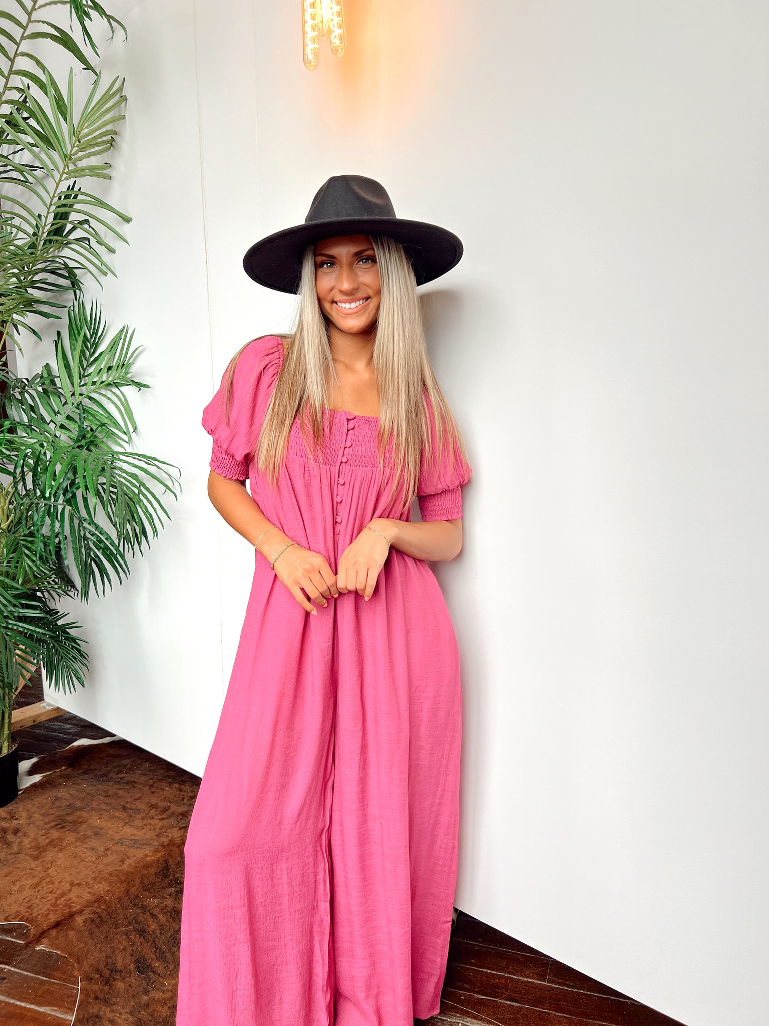 FINAL SALE- Cruel Summer Berry Jumpsuit