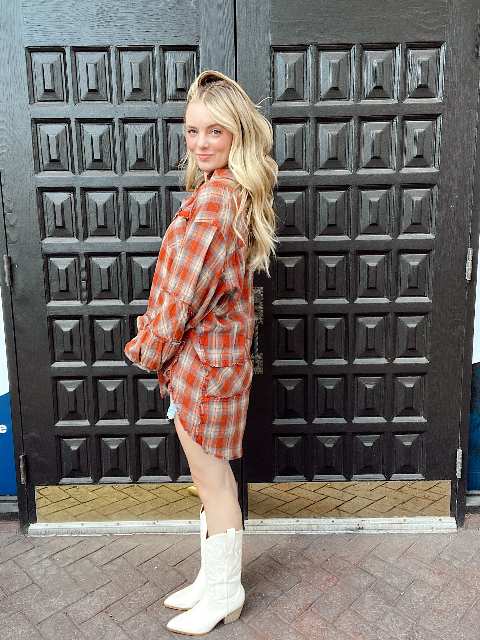 Apple Cider Red Button Down Flannel