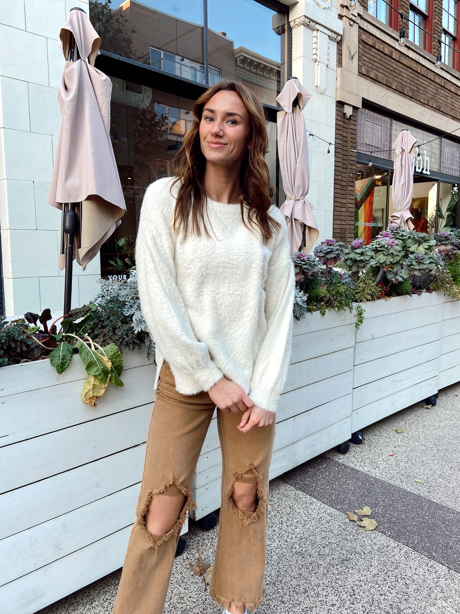 Veracity Cream Mohair Sweater