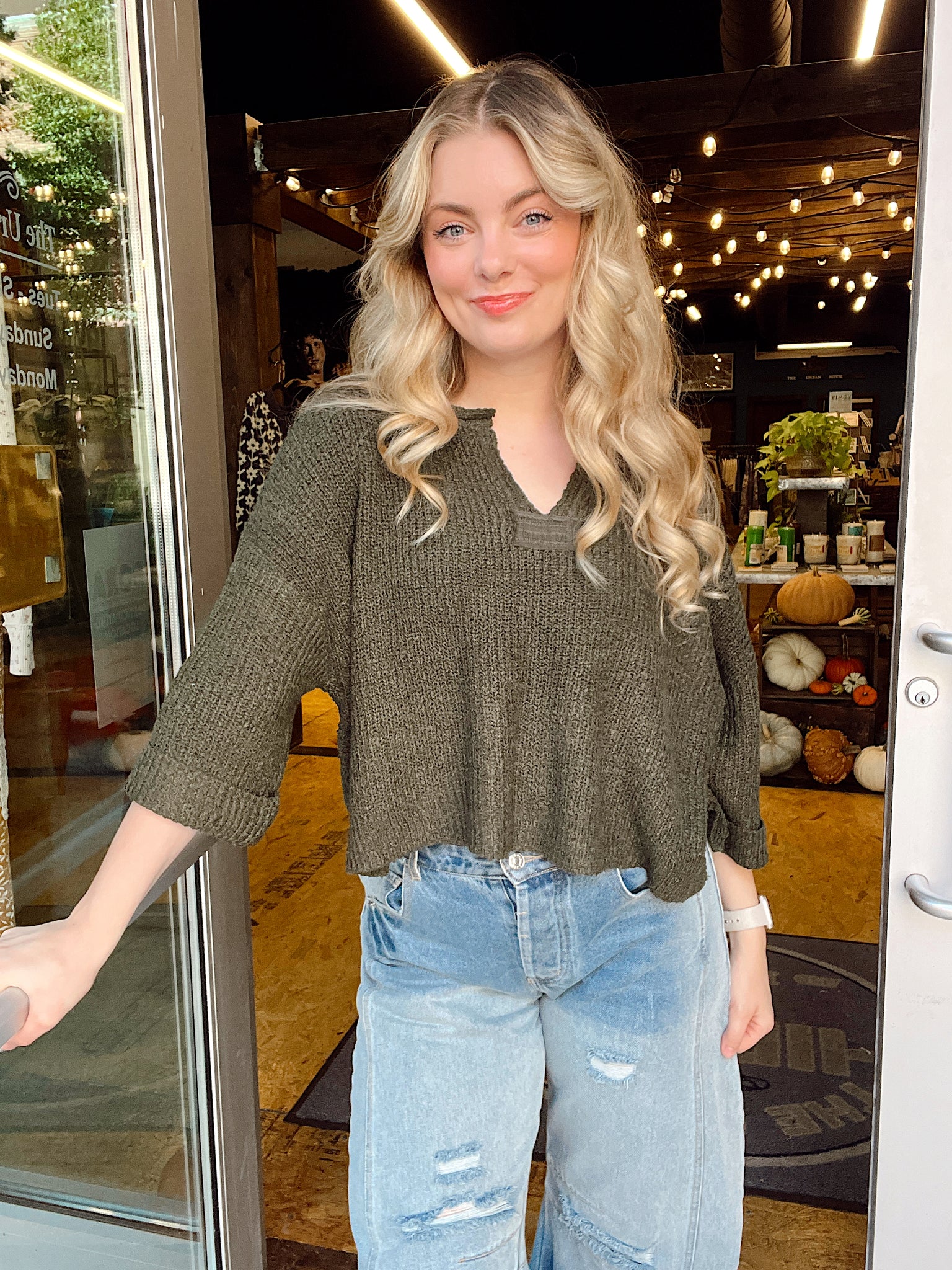 My Fav Dark Olive Sweater