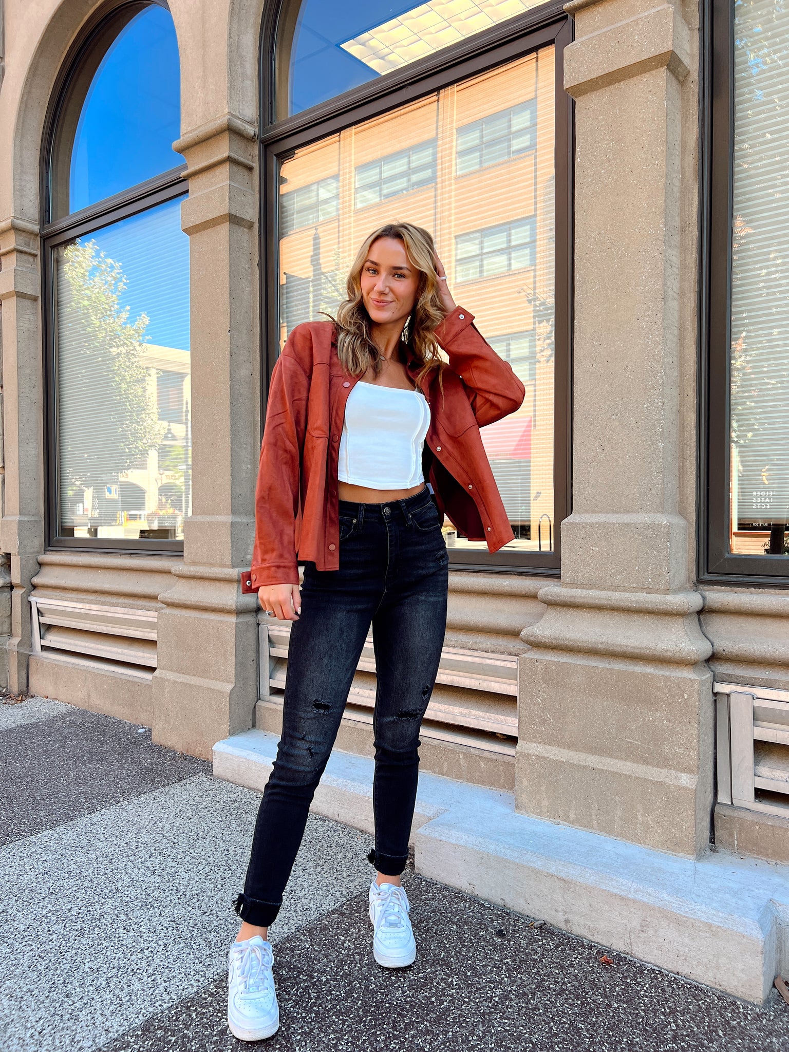 Sweet Darlin' Auburn Suede Jacket