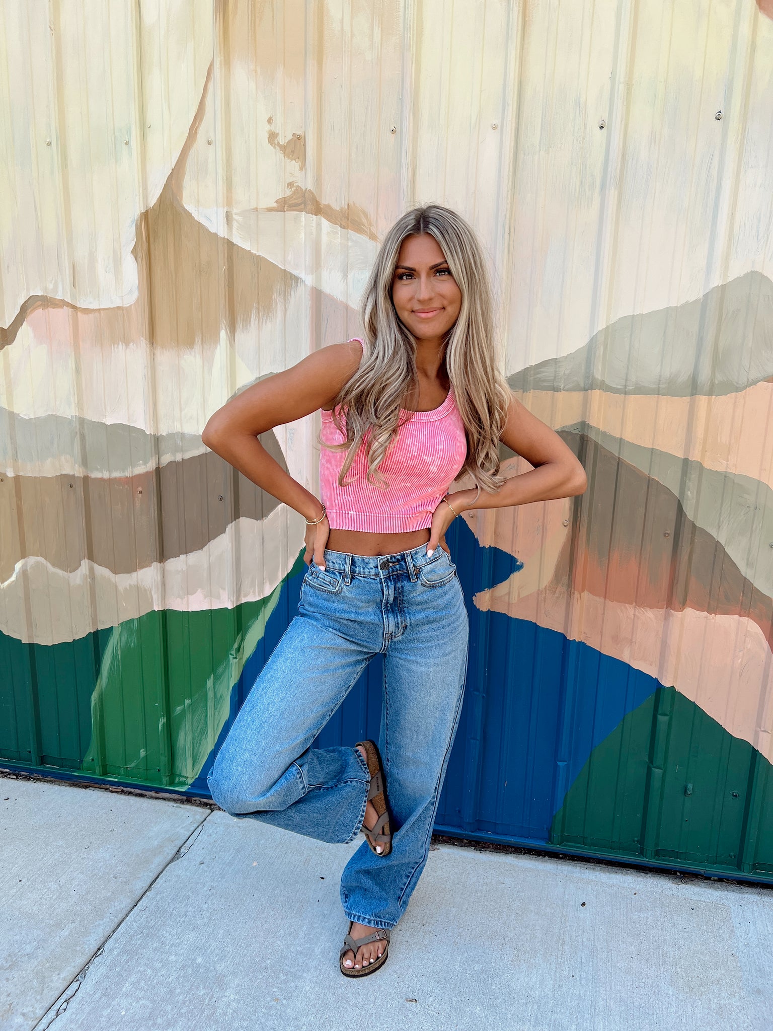 Conway Medium Wash Dad Jeans