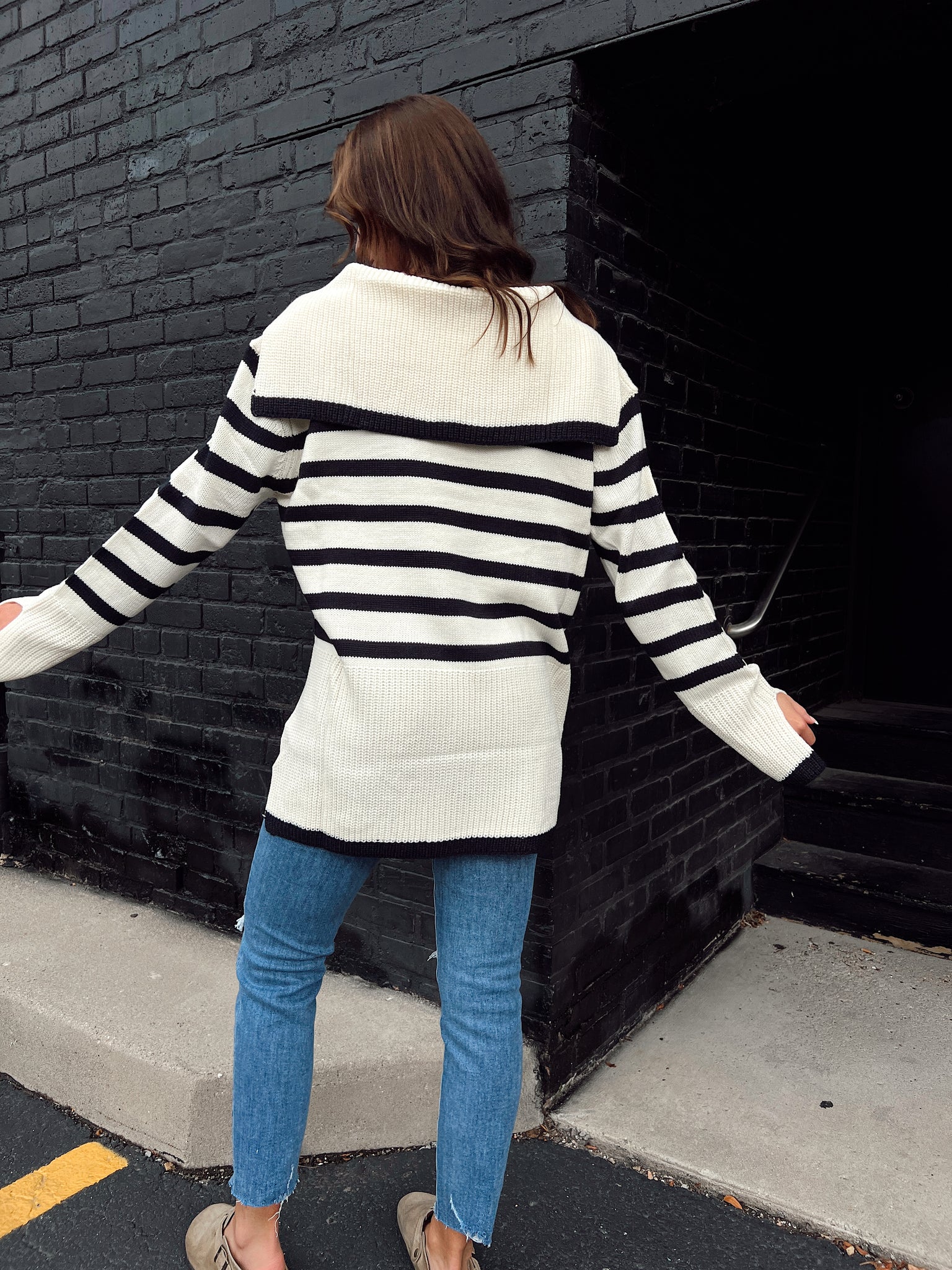 Rumor Has It Cream Striped Sweater