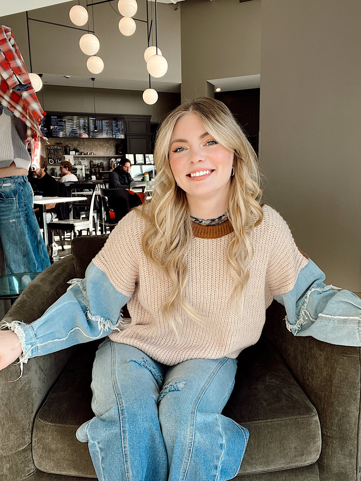 Mix It Up Sweater Brown/Tan