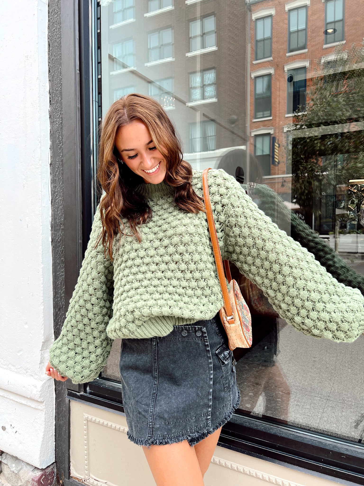 Fallon Palm Green Sweater