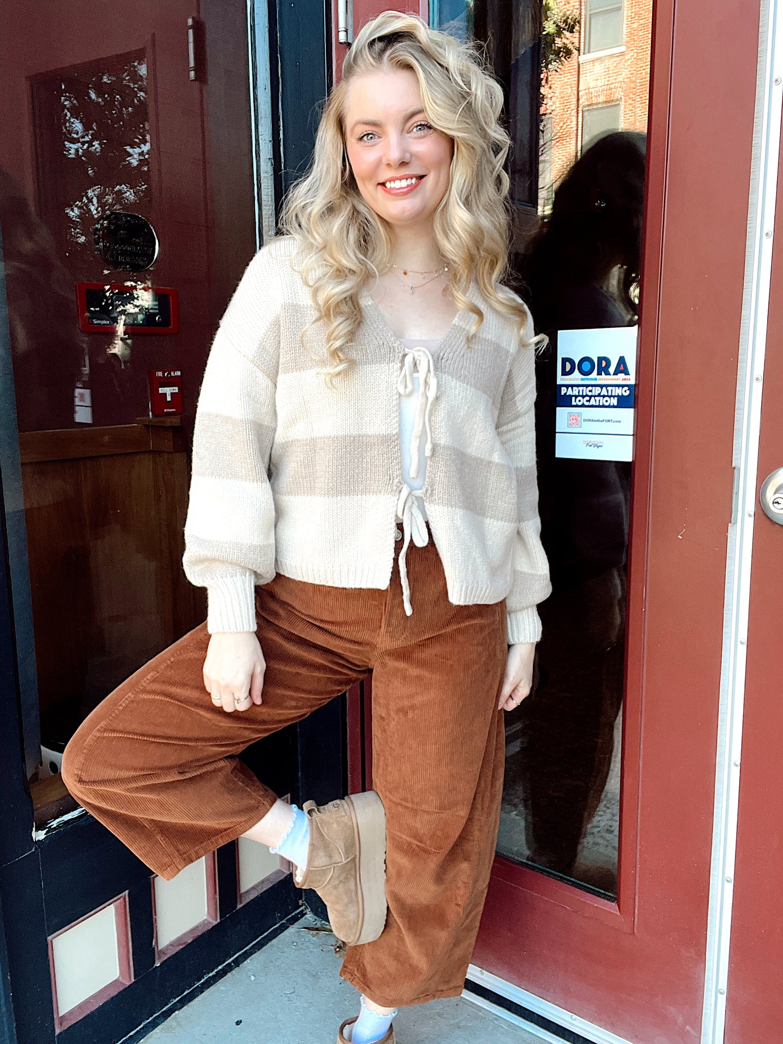 Bows and Ties Stripe Sweater