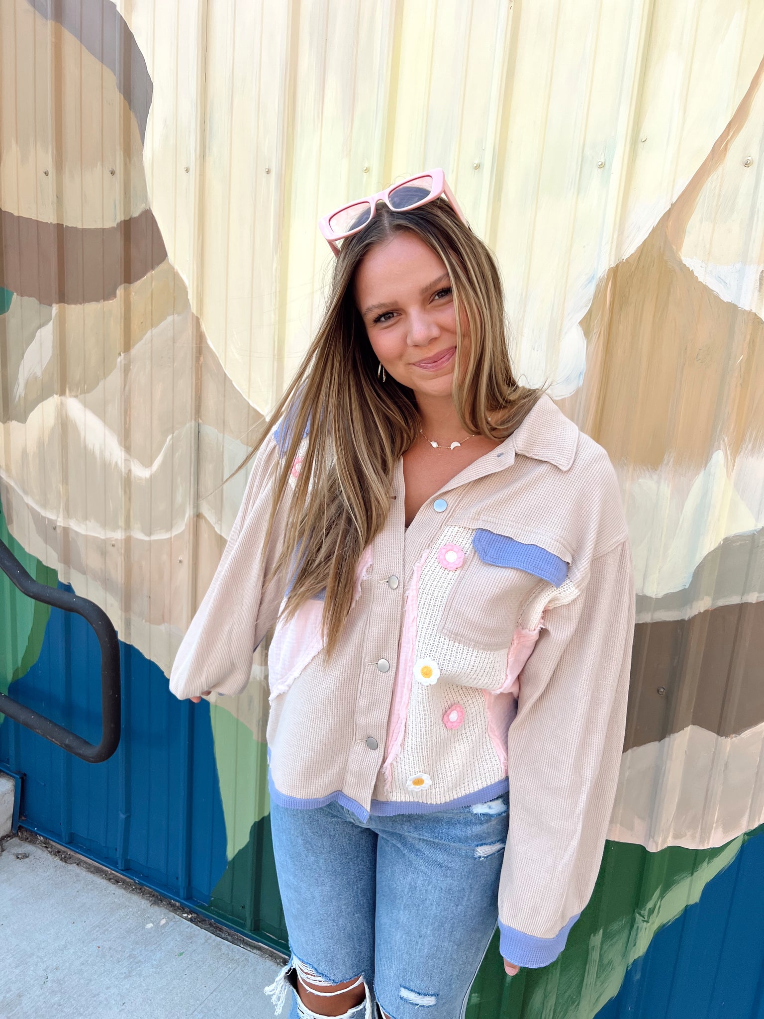 FINAL SALE- Esme Beige Floral Jacket