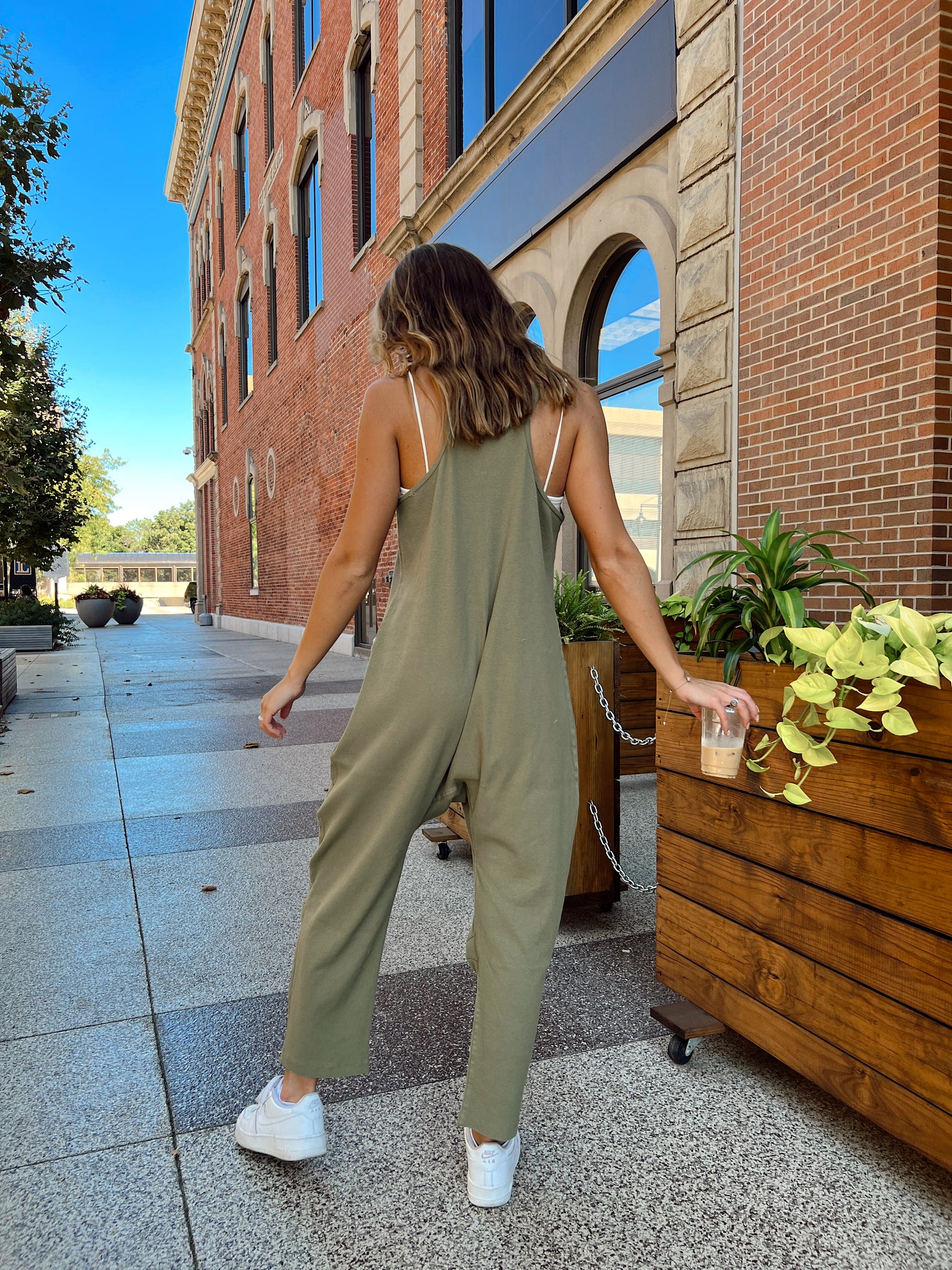 Good Karma Olive Jumpsuit