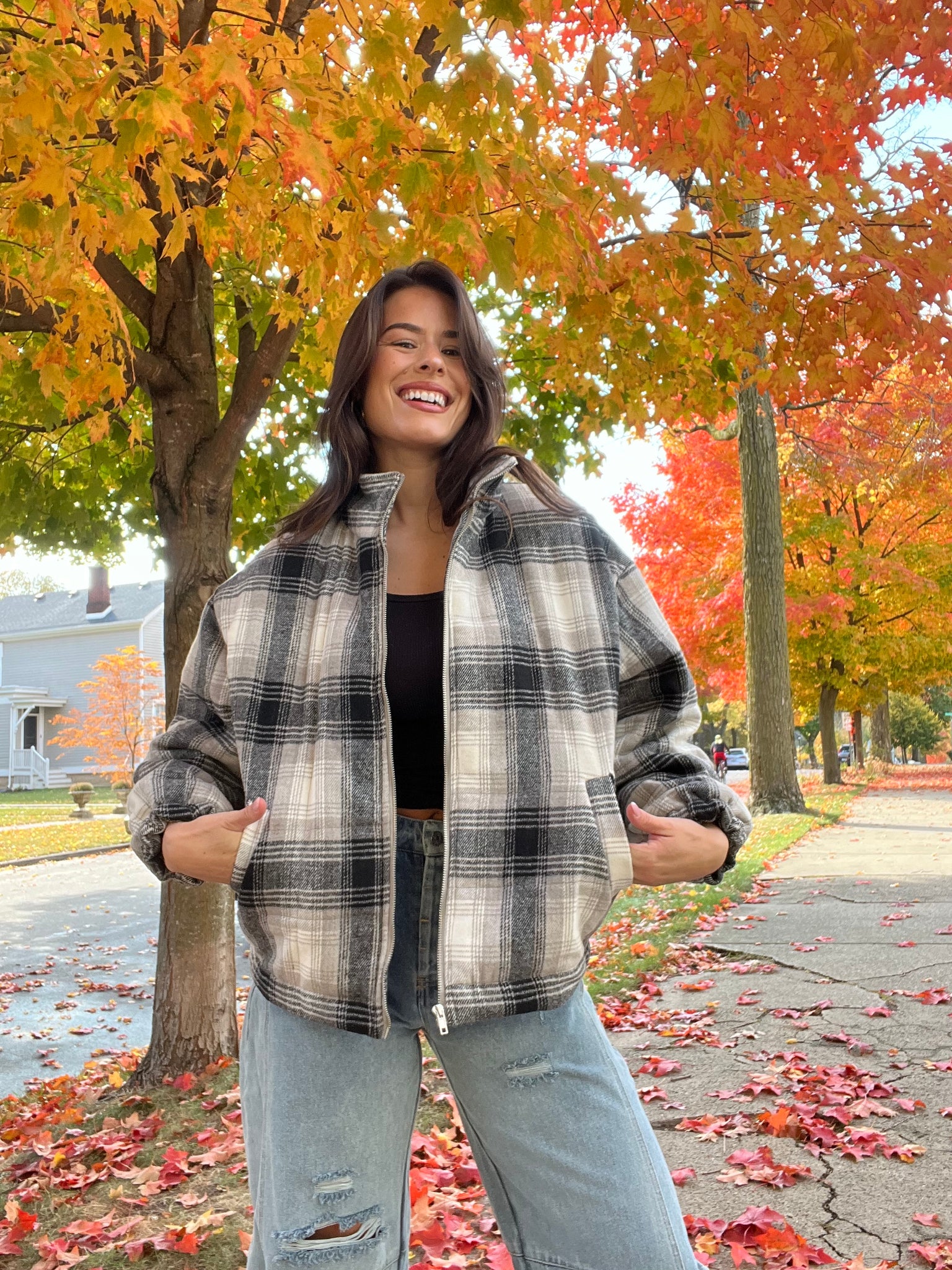FINAL SALE- Plaid Puffer Jacket