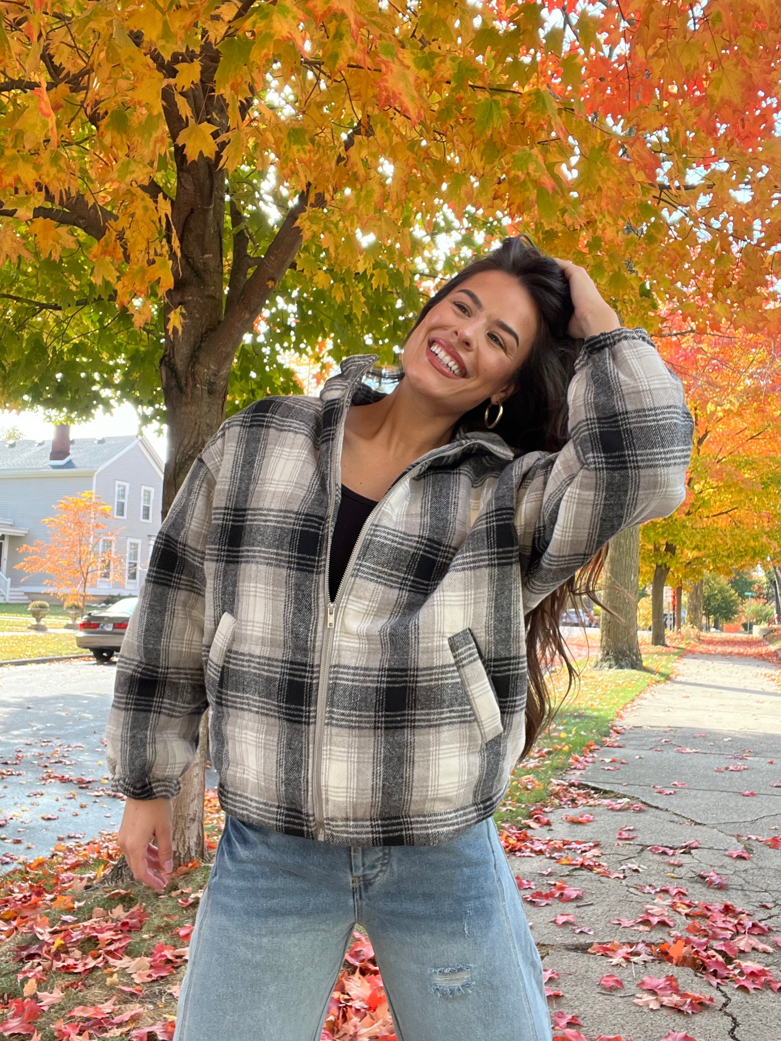 FINAL SALE- Plaid Puffer Jacket