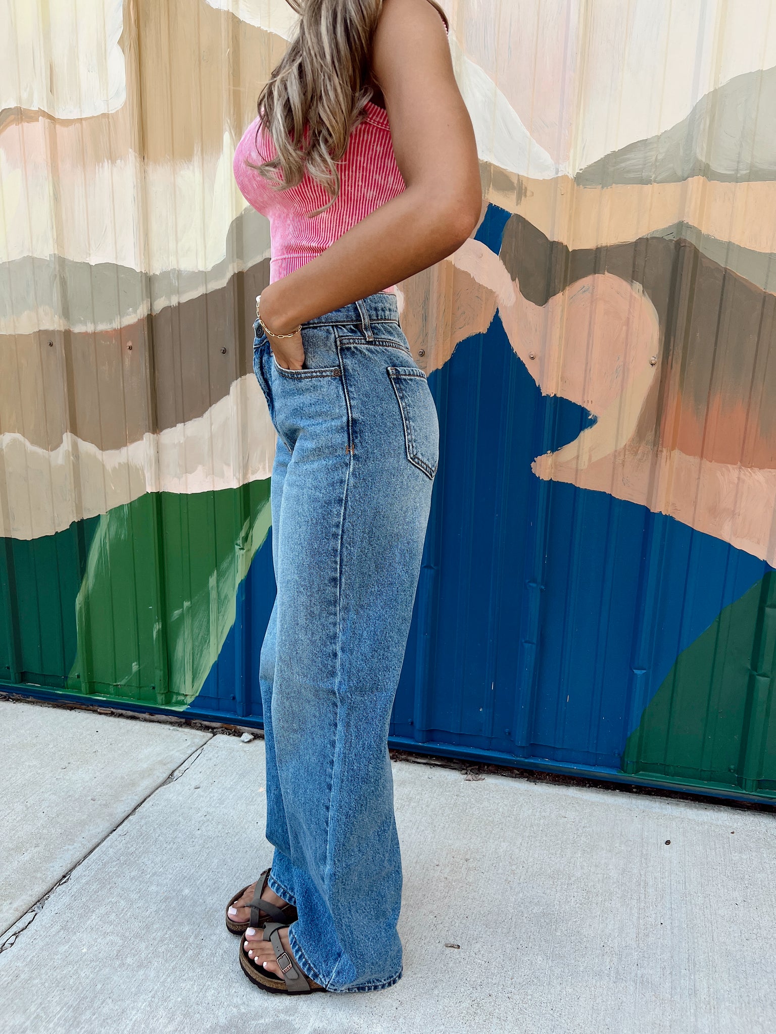Conway Medium Wash Dad Jeans