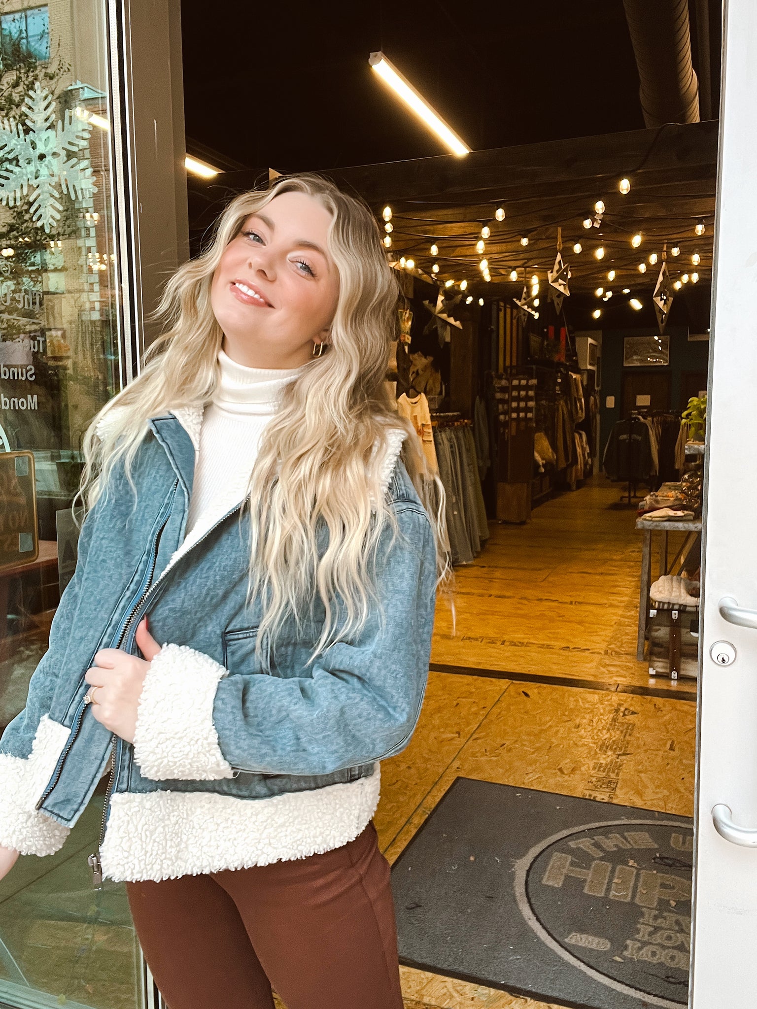 FINAL SALE- Oh So Retro Sherpa Lined Jacket