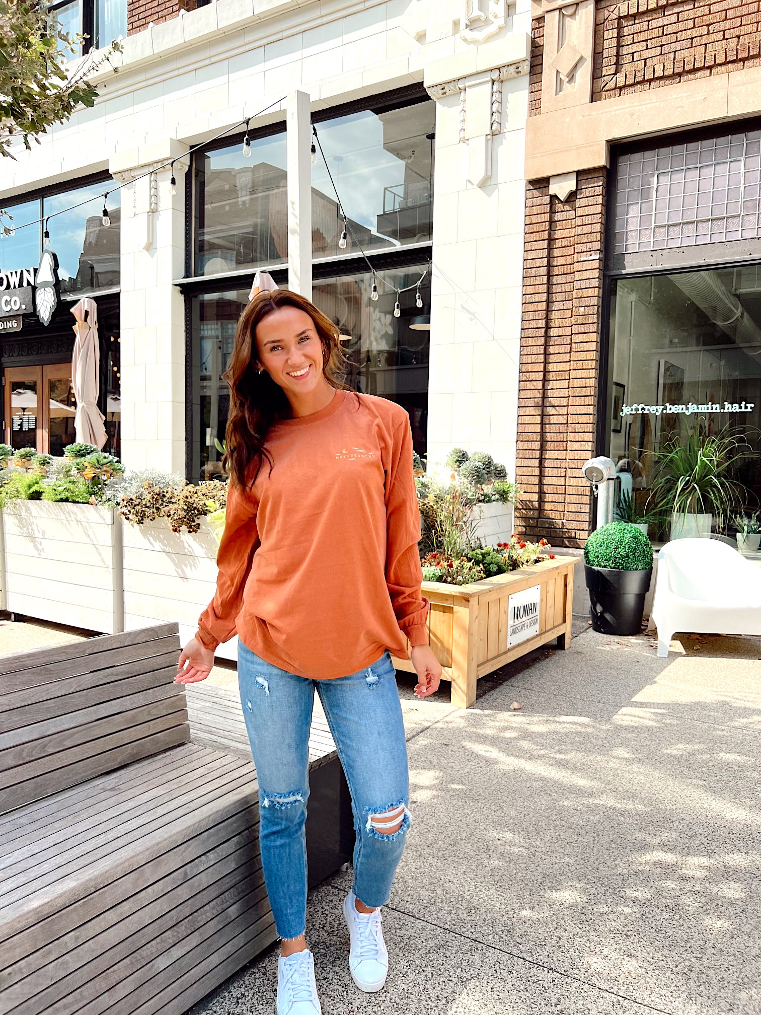 Nature Backs Orange Long Sleeve