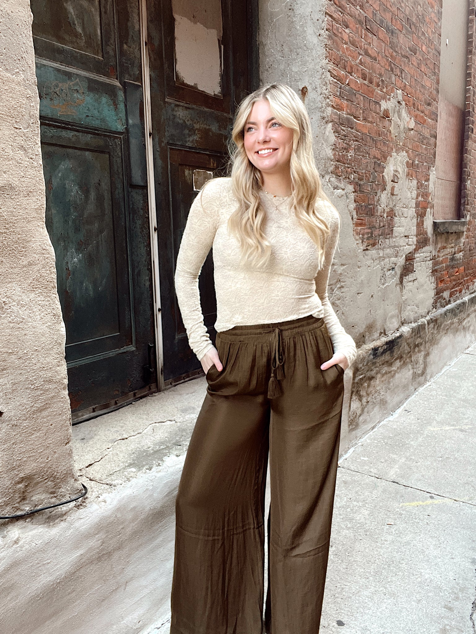 Soft as Silk Dark Olive Palazzo Pants