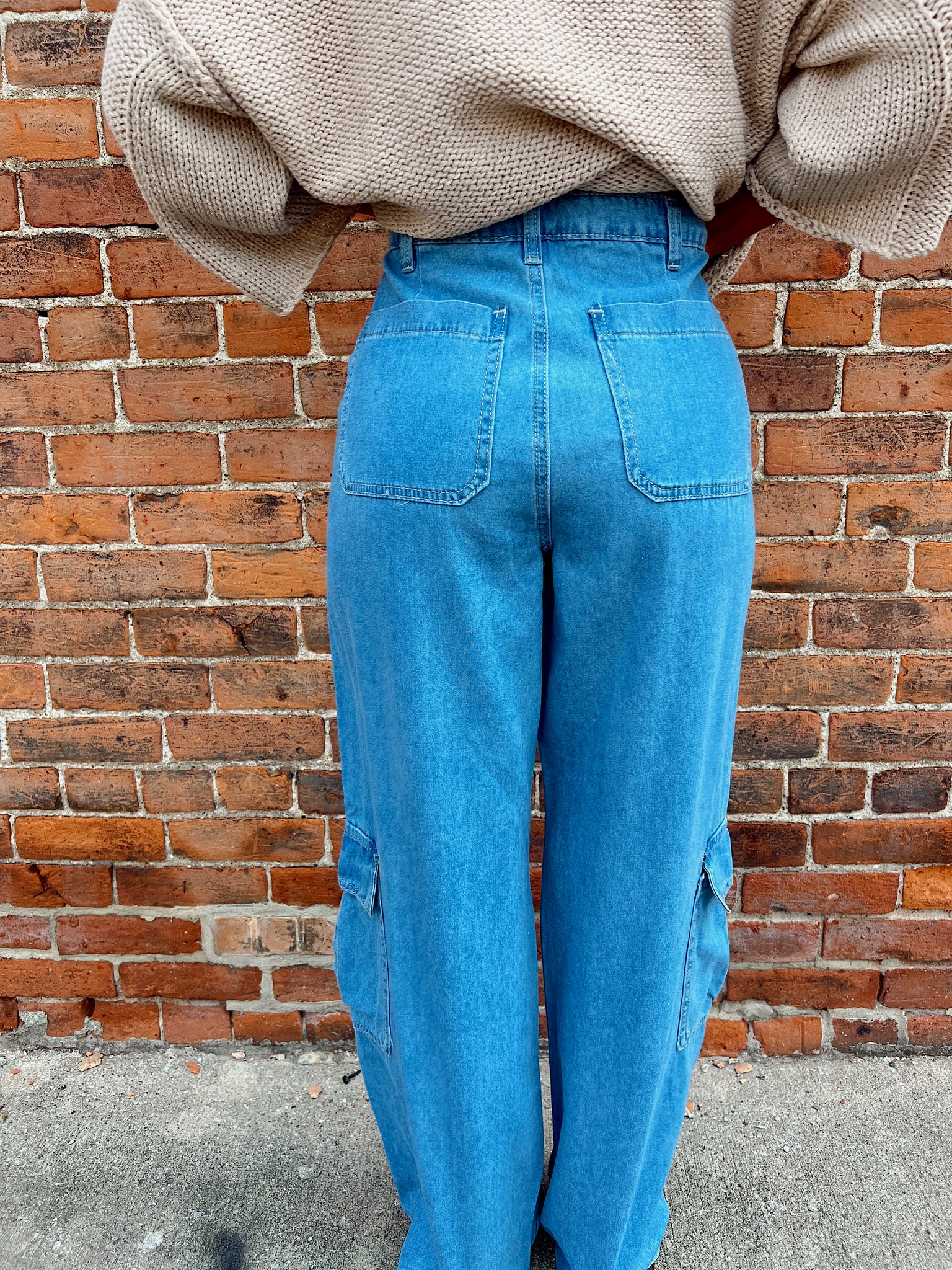 FINAL SALE- Soft Focus Blueberry Cargo Pants