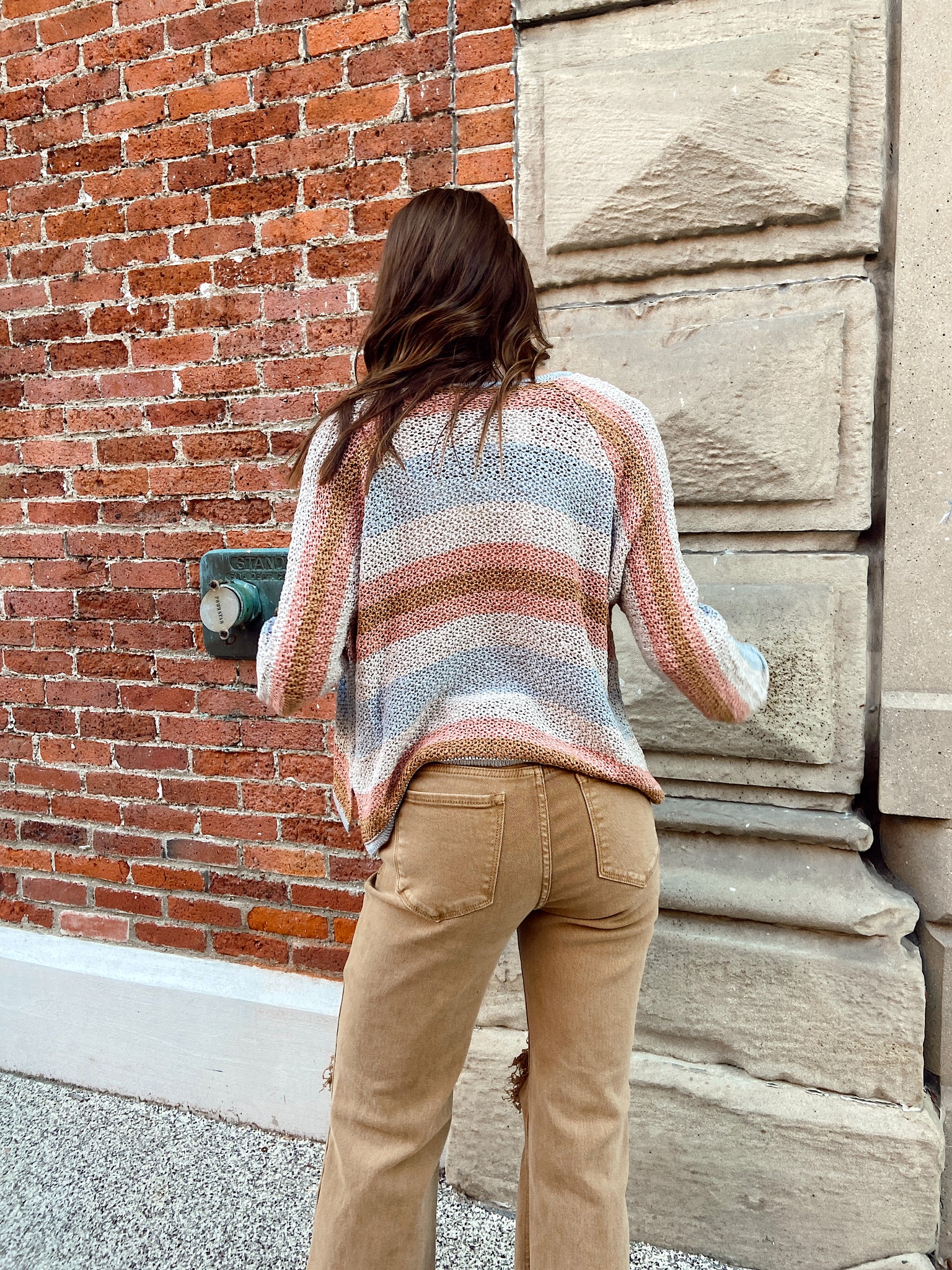 Zoey Blue Striped Cardigan