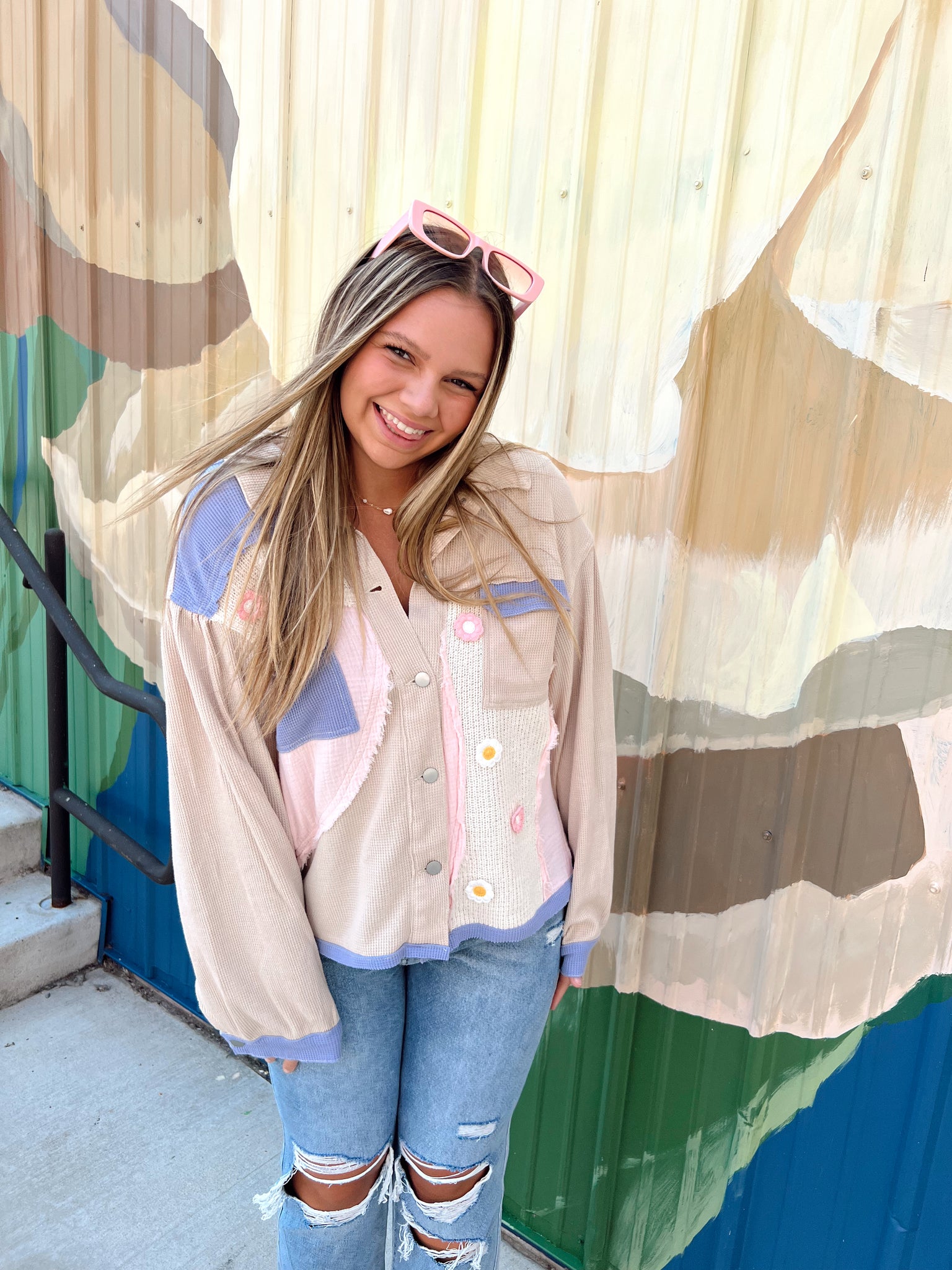 FINAL SALE- Esme Beige Floral Jacket