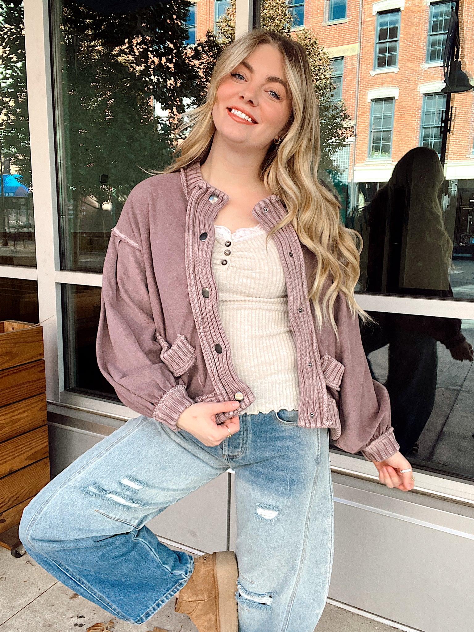 Olivia Mocha Cardigan