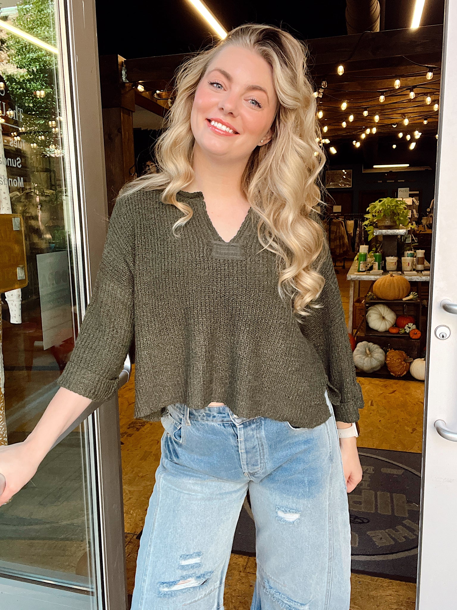 My Fav Dark Olive Sweater