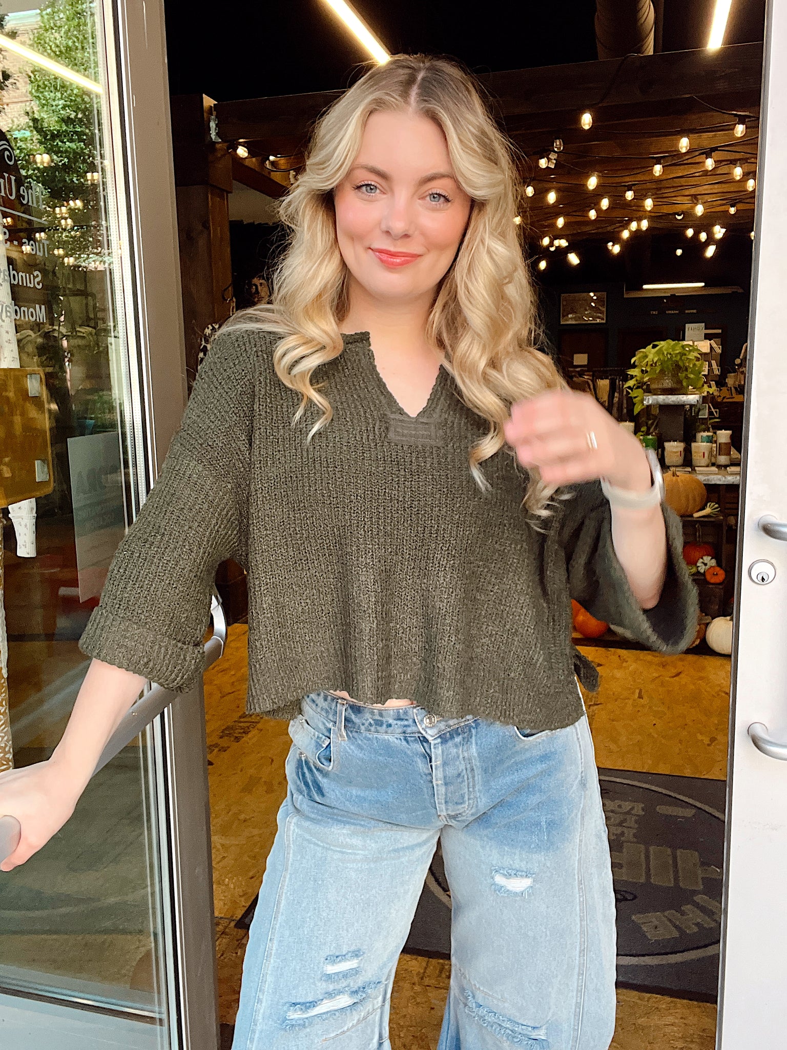 My Fav Dark Olive Sweater