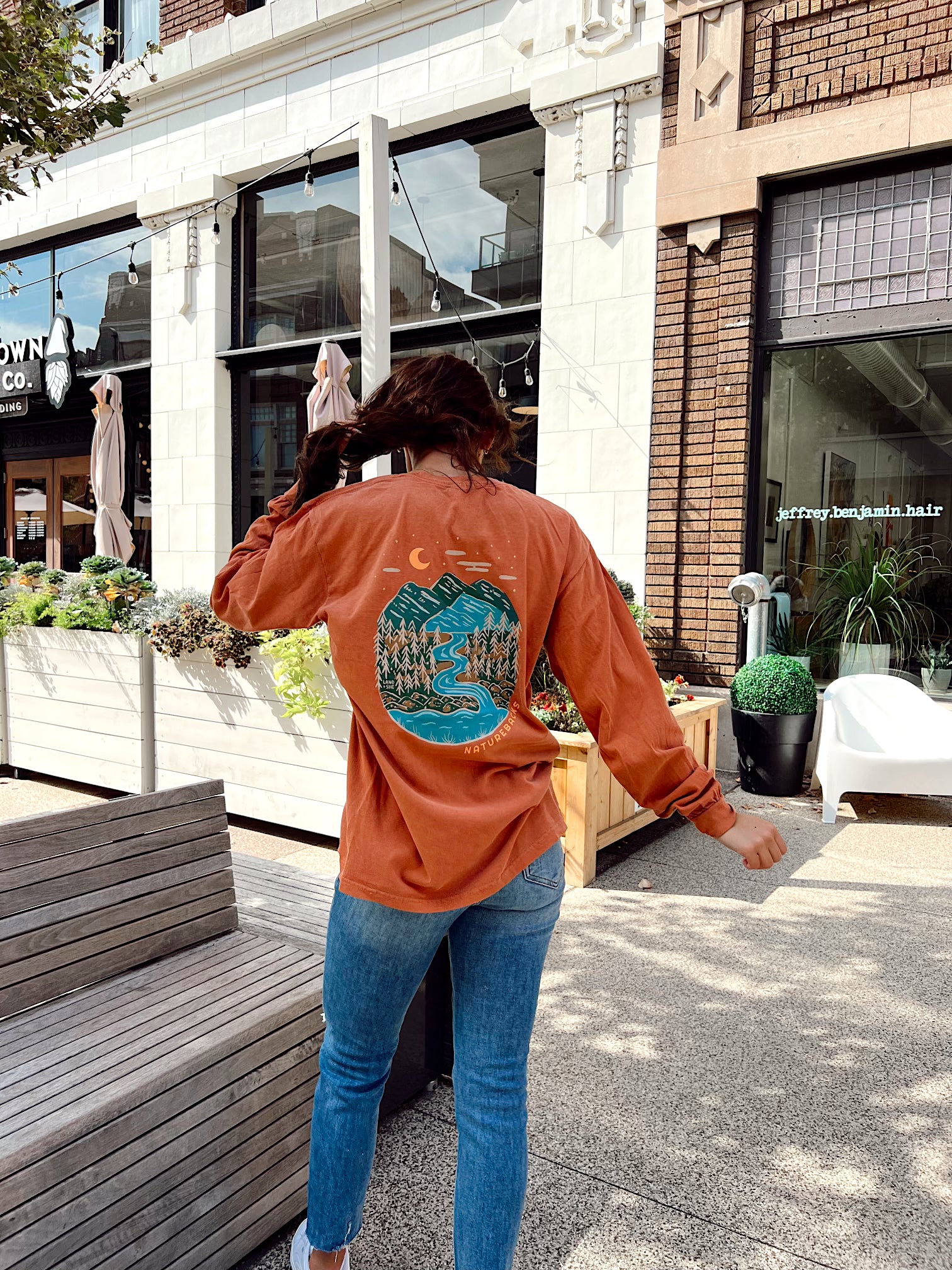 Nature Backs Orange Long Sleeve