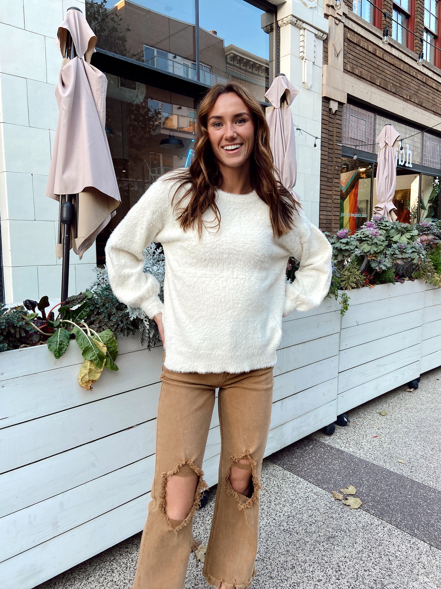 Veracity Cream Mohair Sweater