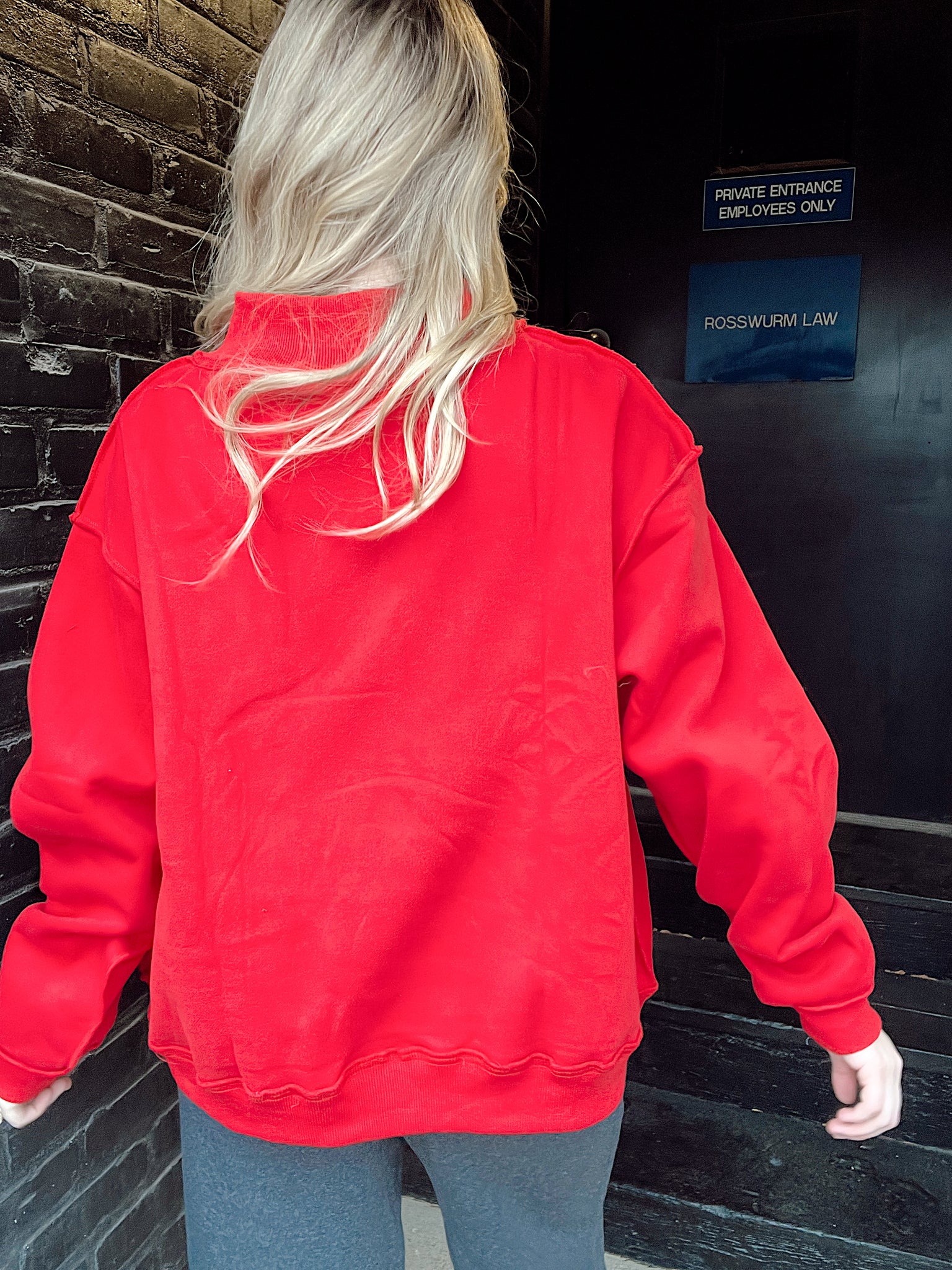 Indiana Mock Neck Crimson Red Sweatshirt