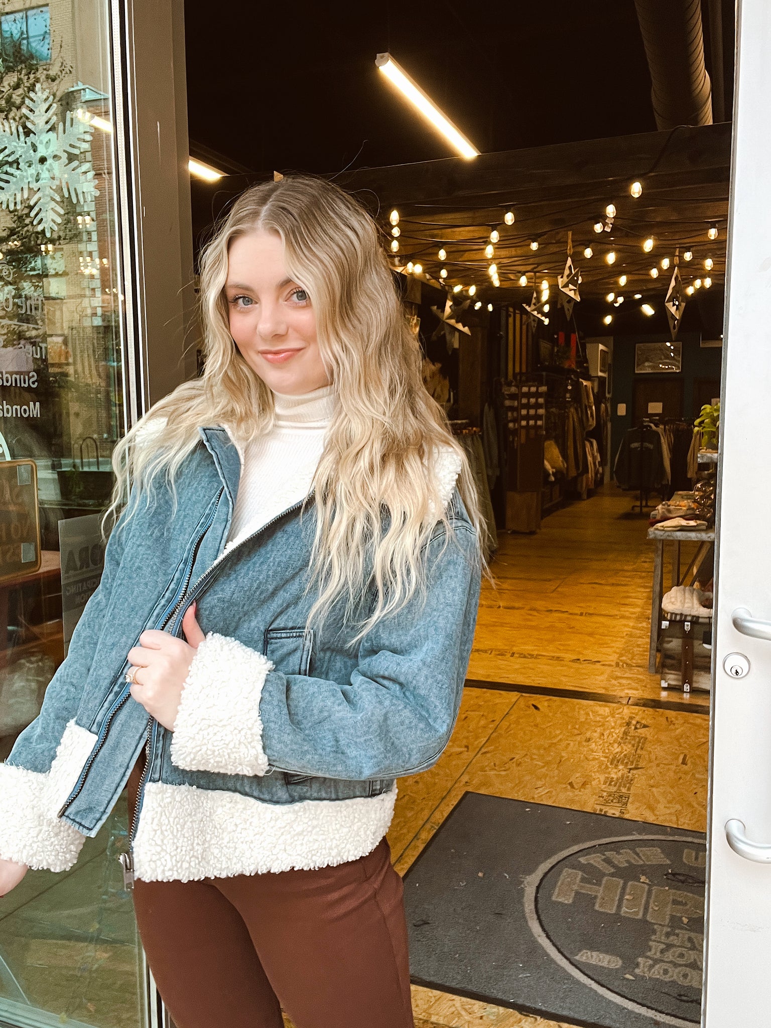 FINAL SALE- Oh So Retro Sherpa Lined Jacket
