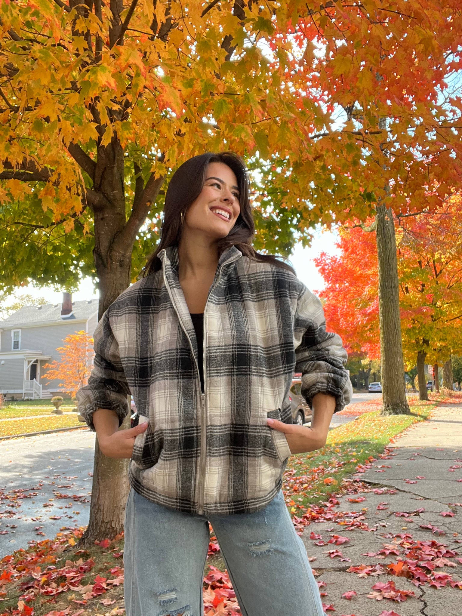 FINAL SALE- Plaid Puffer Jacket