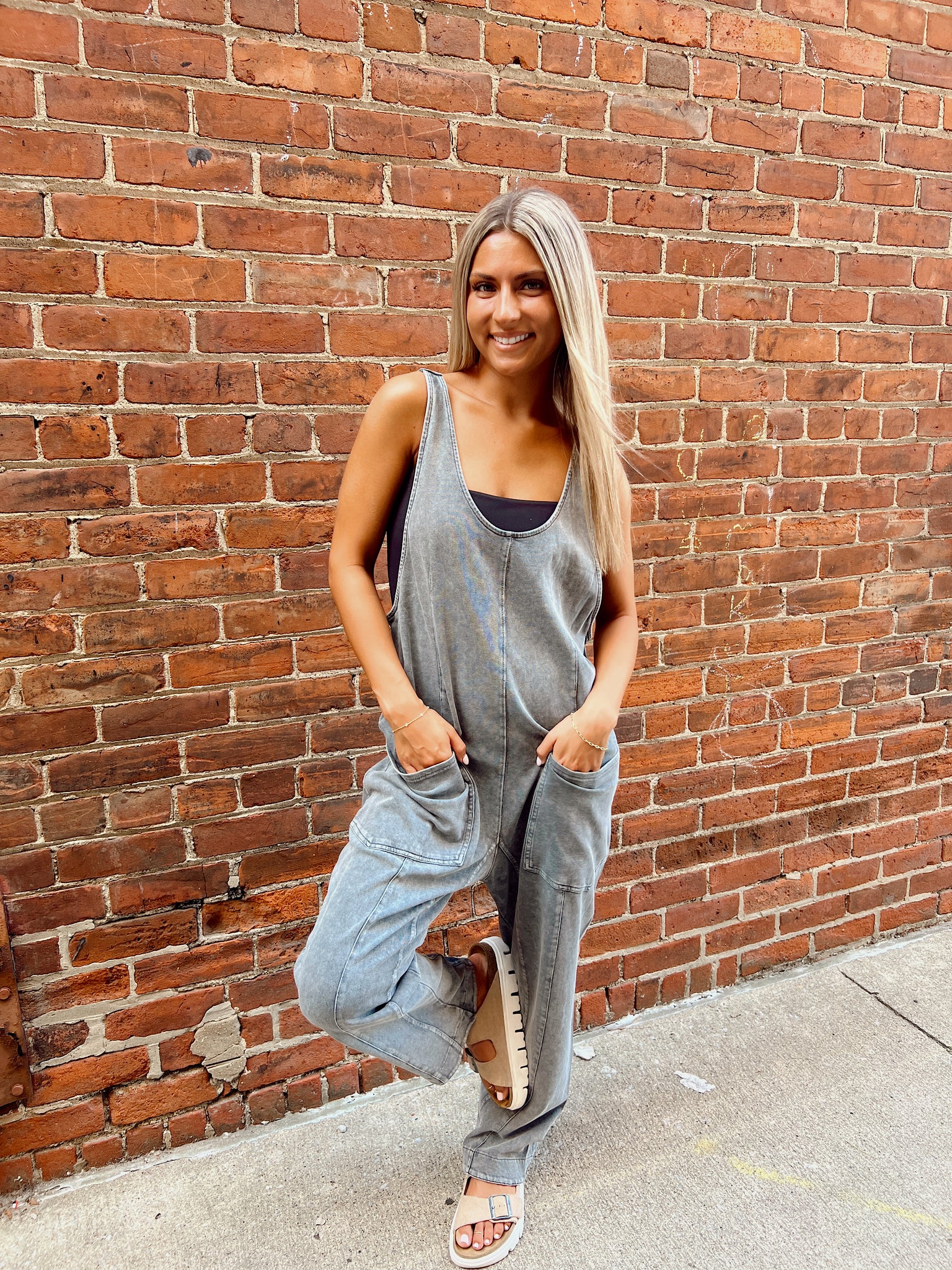 Ride or Die Charcoal Jumpsuit