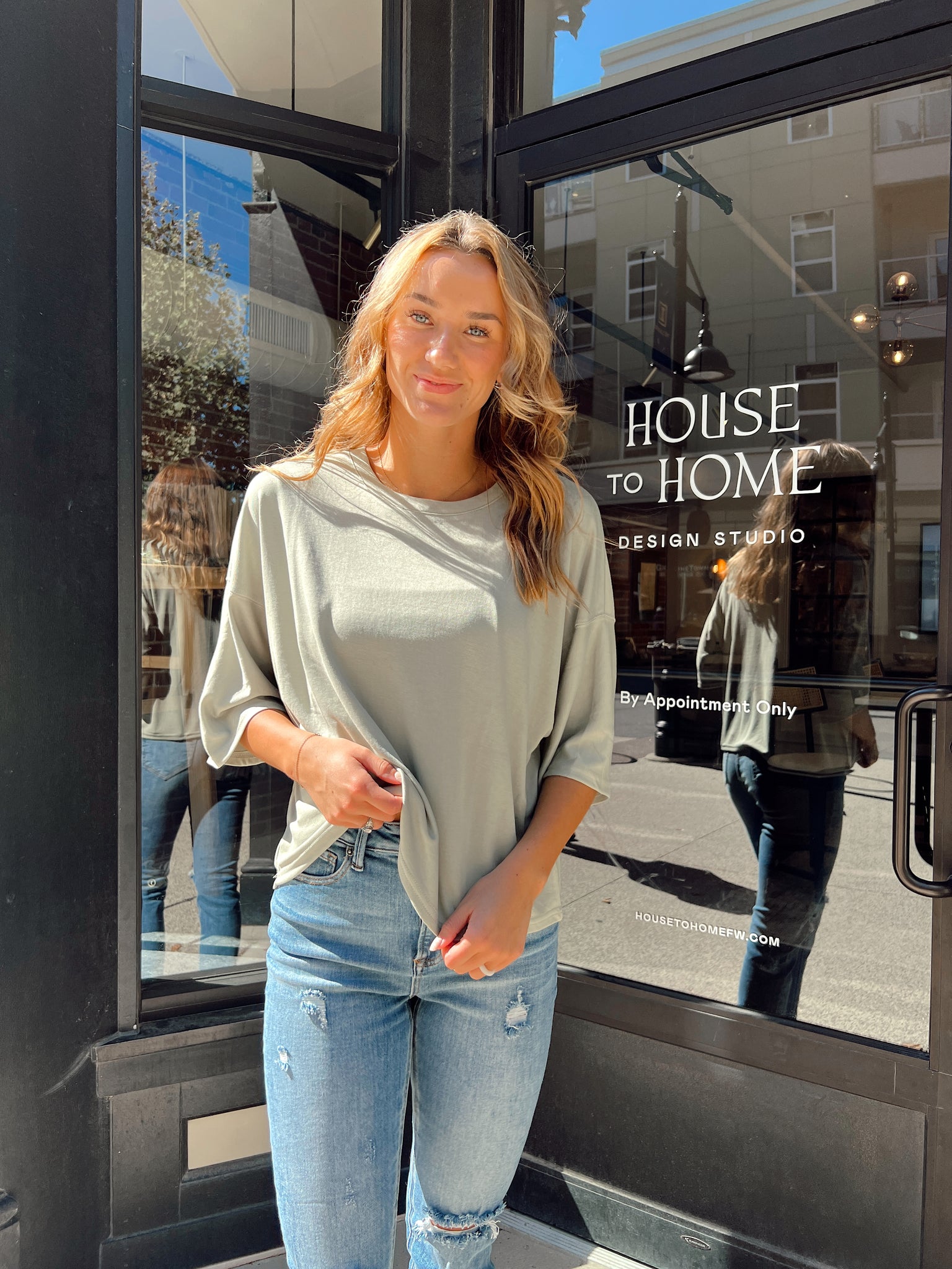 Sure Thing Olive Cropped Tee