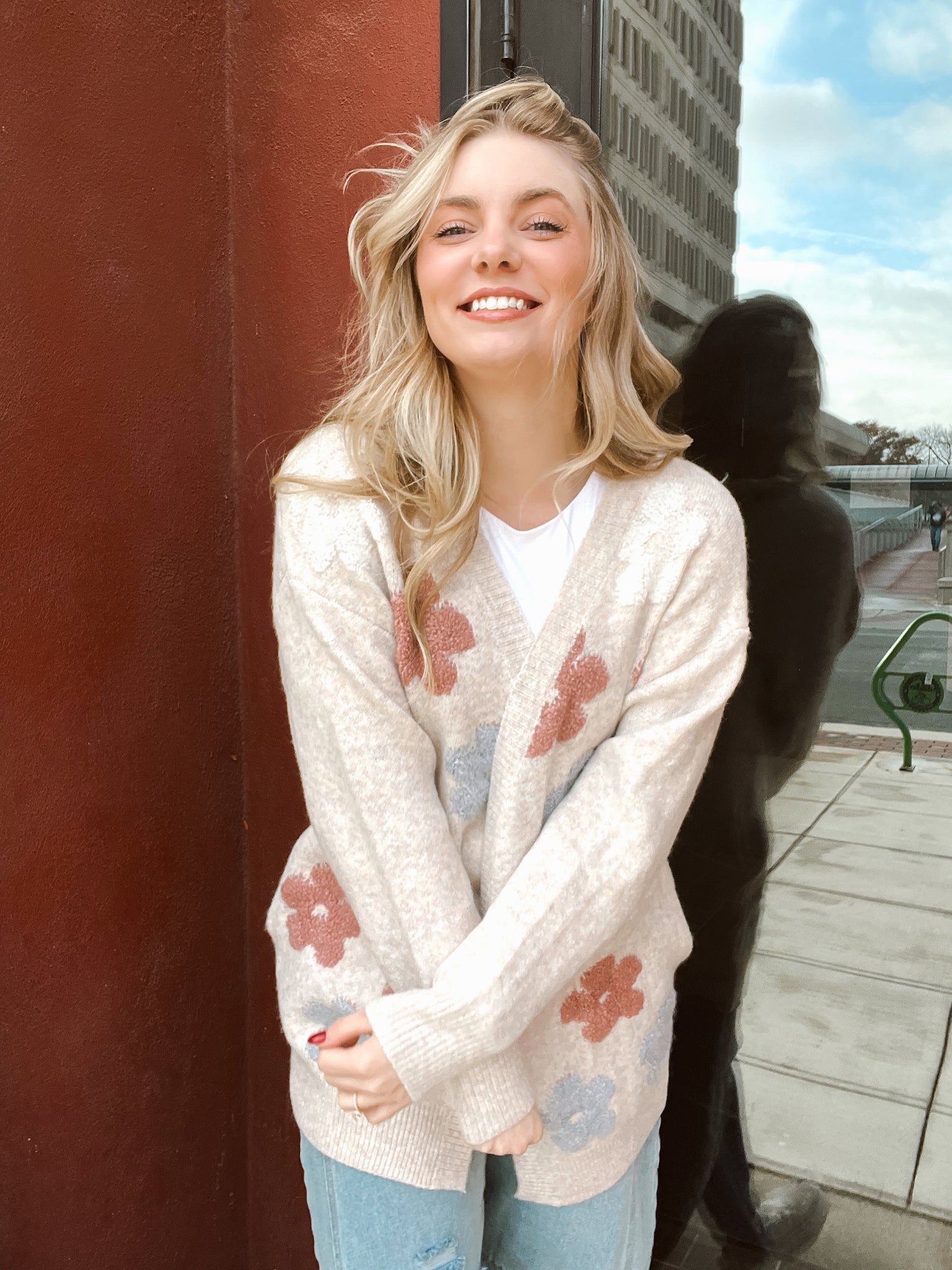 Feelin' Floral Beige Floral Cardigan