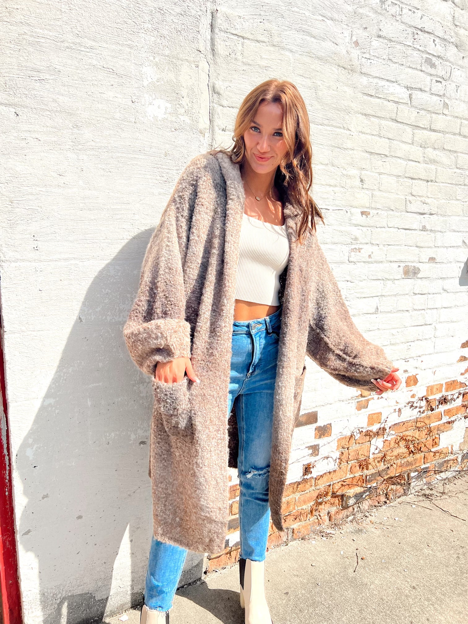 Warm & Fuzzy Brown Cardigan