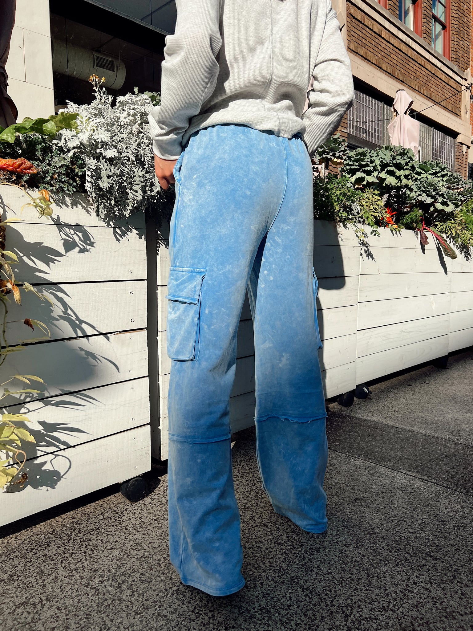 Live Simply Sky Cargo Sweatpants