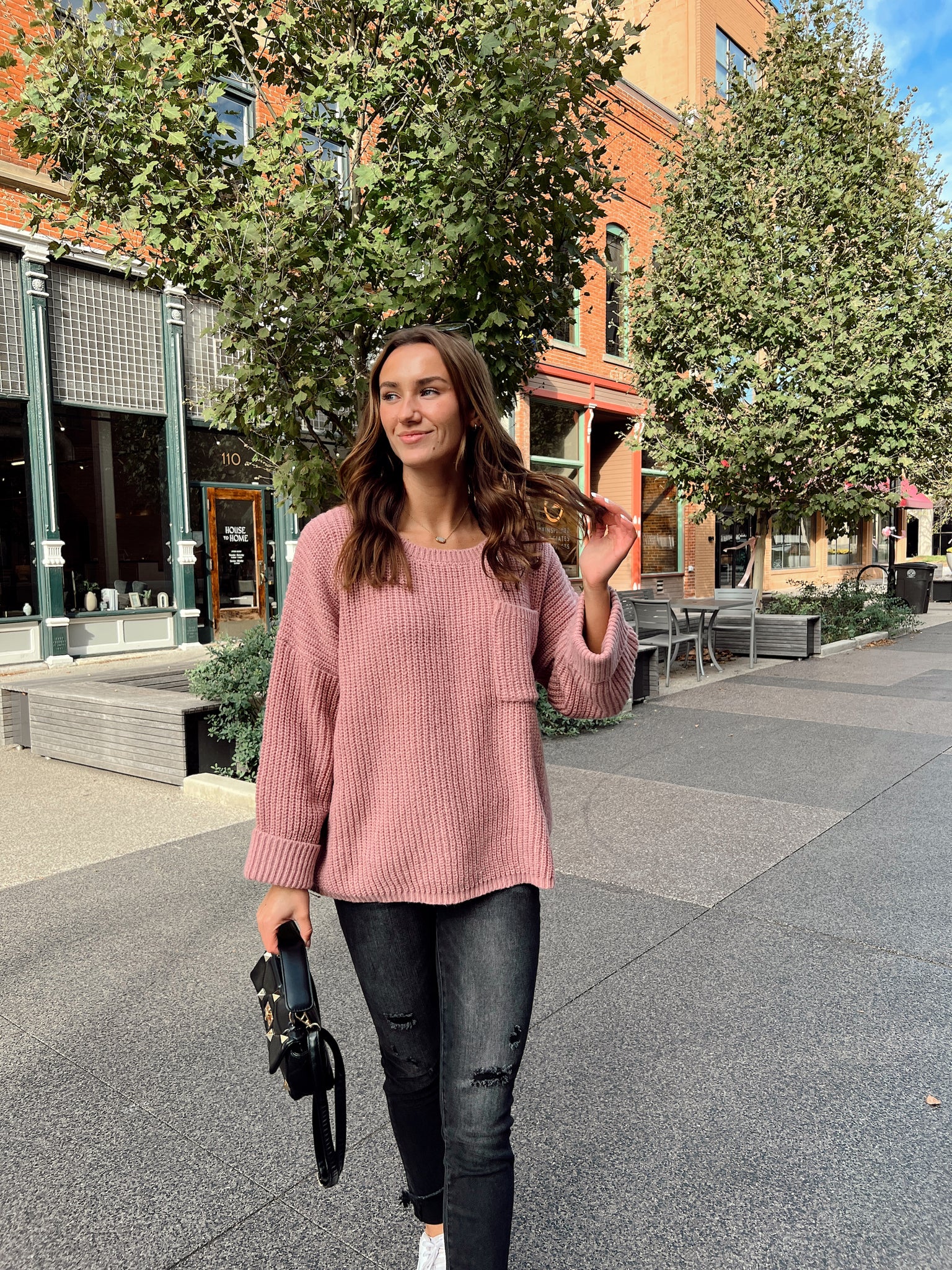 Just Friends Mauve Sweater