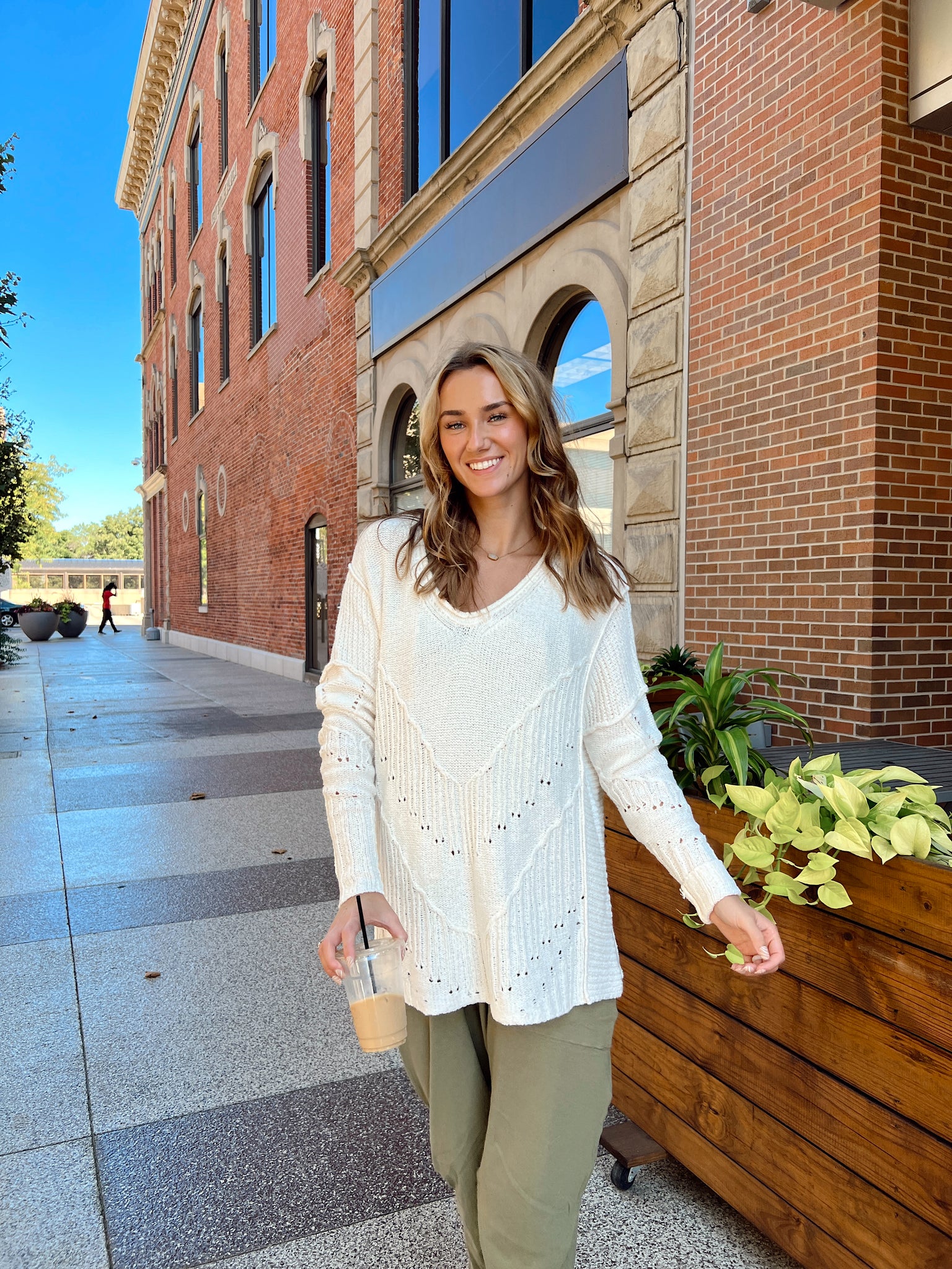 Float On Cream Sweater