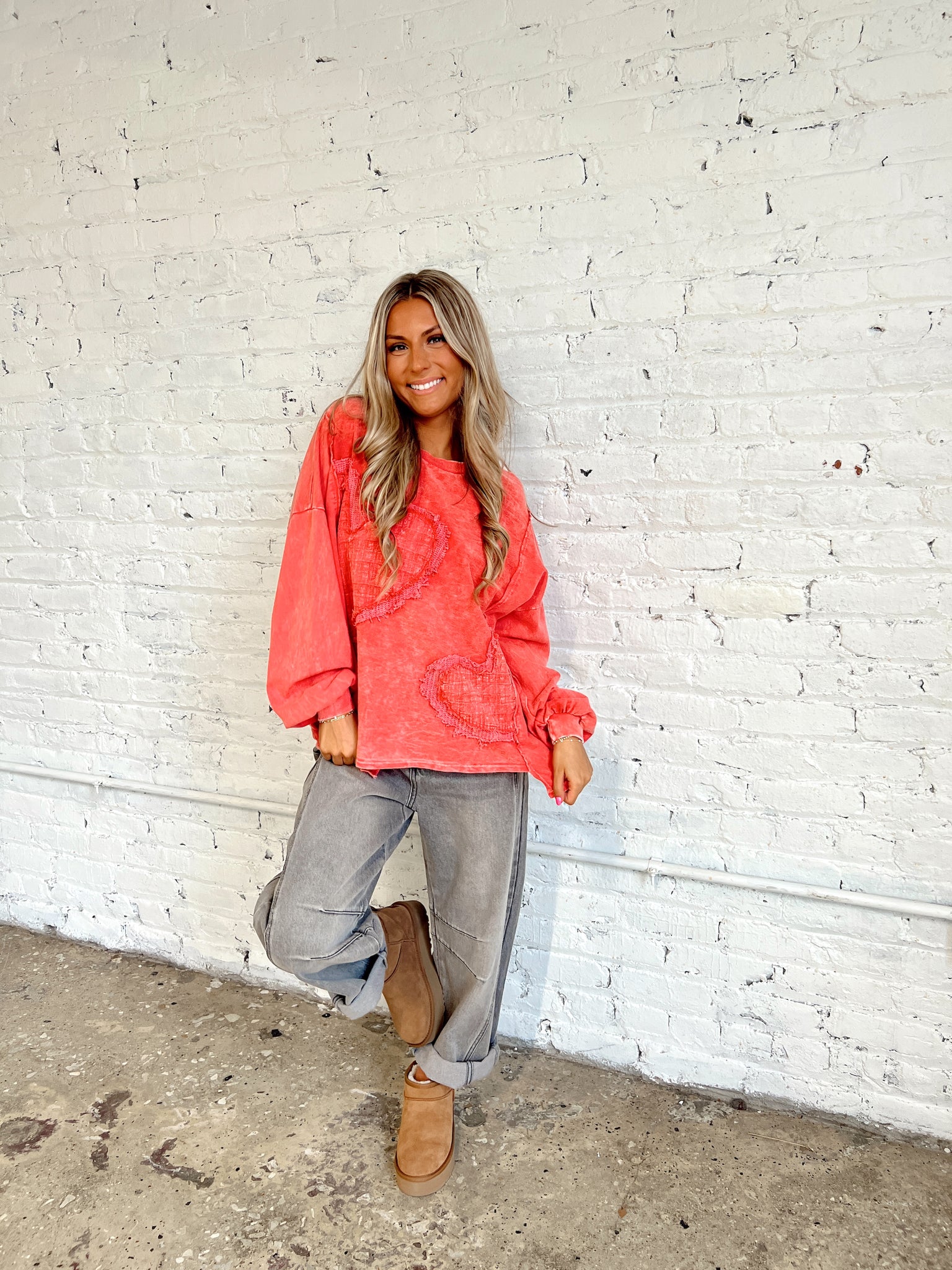 My Way Gray Denim Barrel Jeans