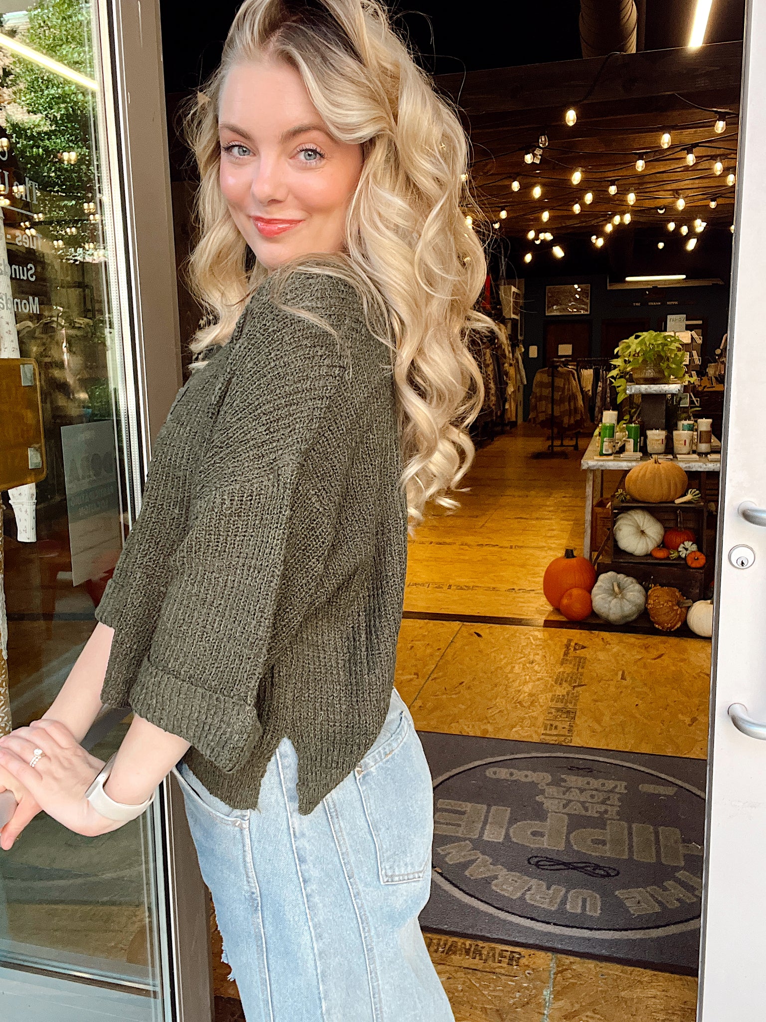 My Fav Dark Olive Sweater