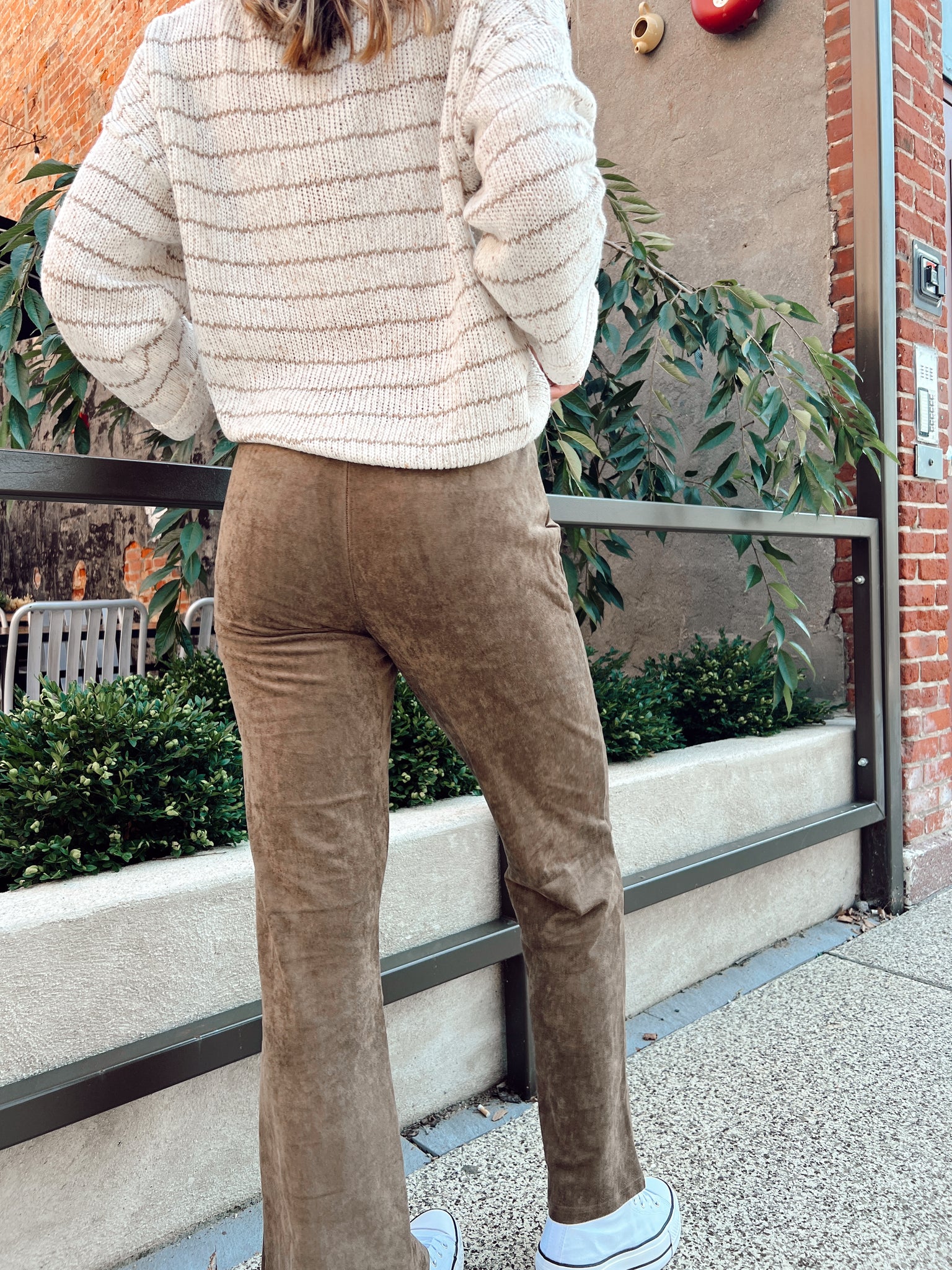 New School Ivory Striped Sweater