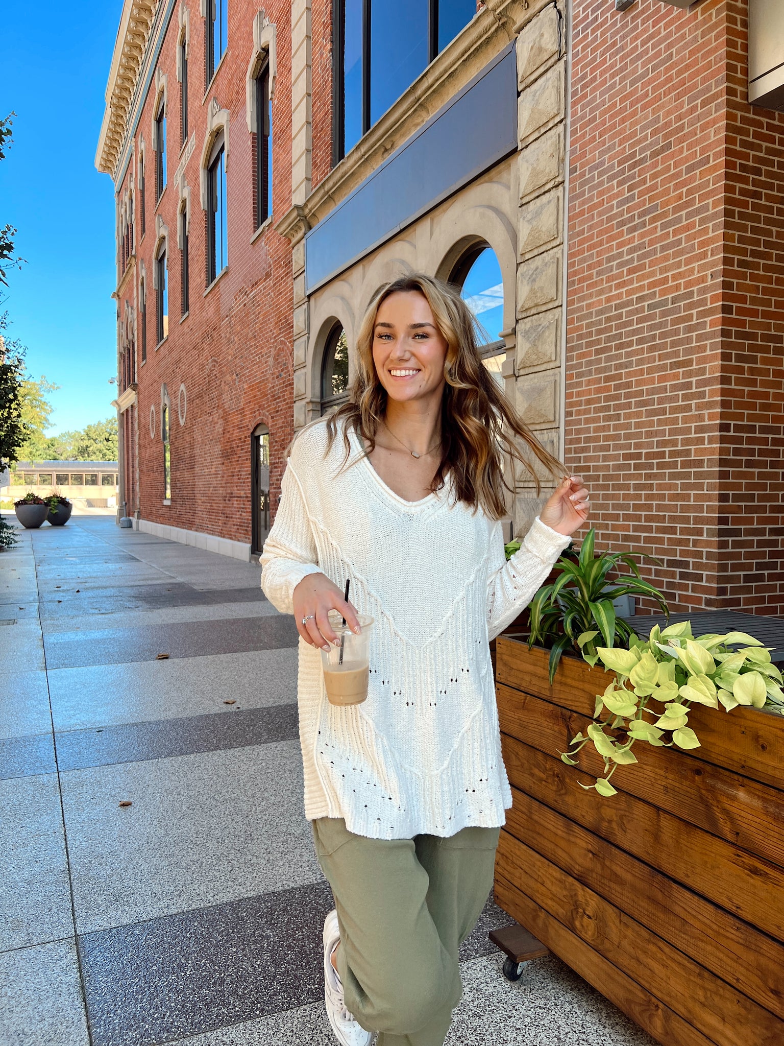 Float On Cream Sweater