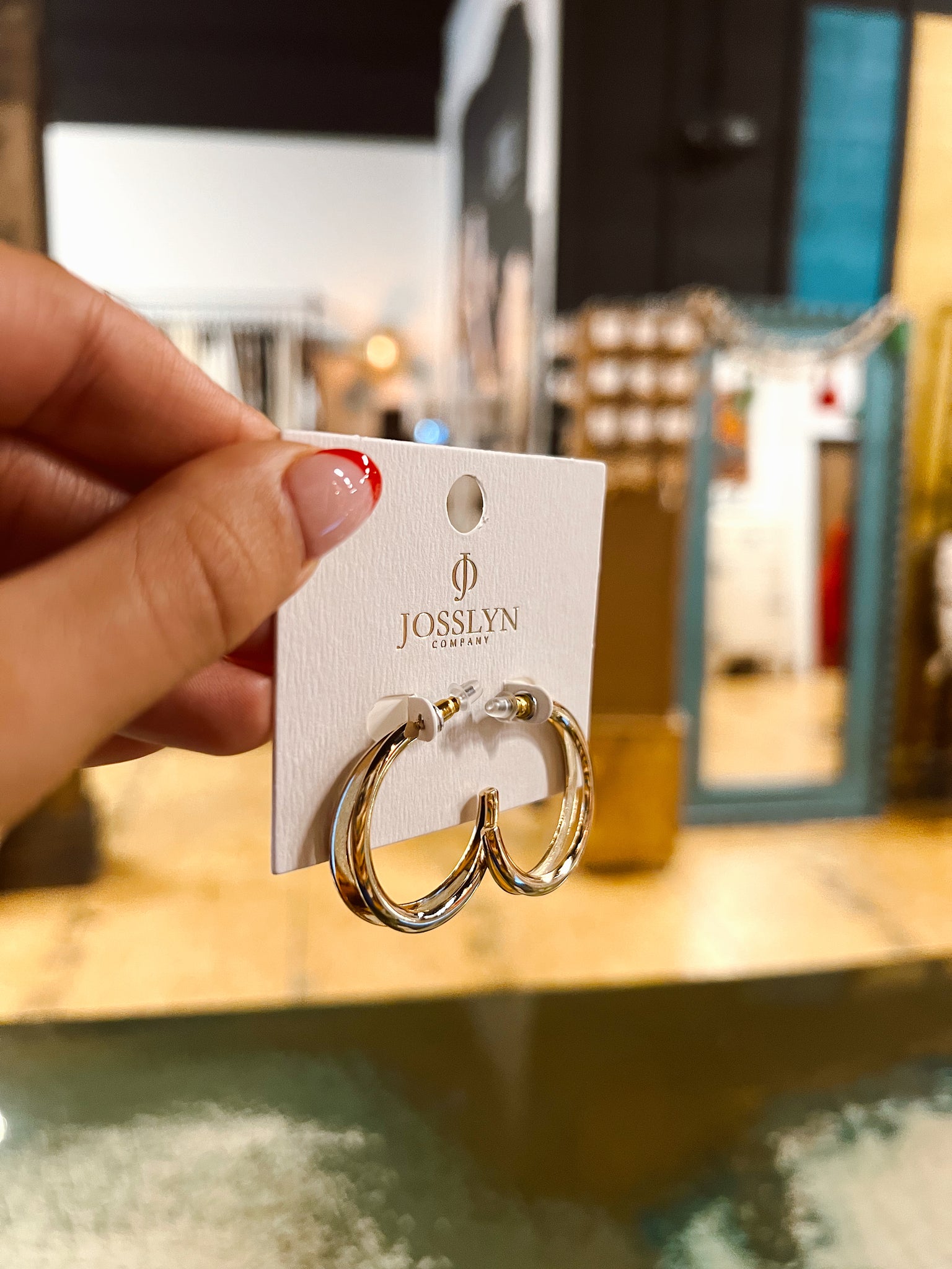 Double Layered Gold Hoop Earrings