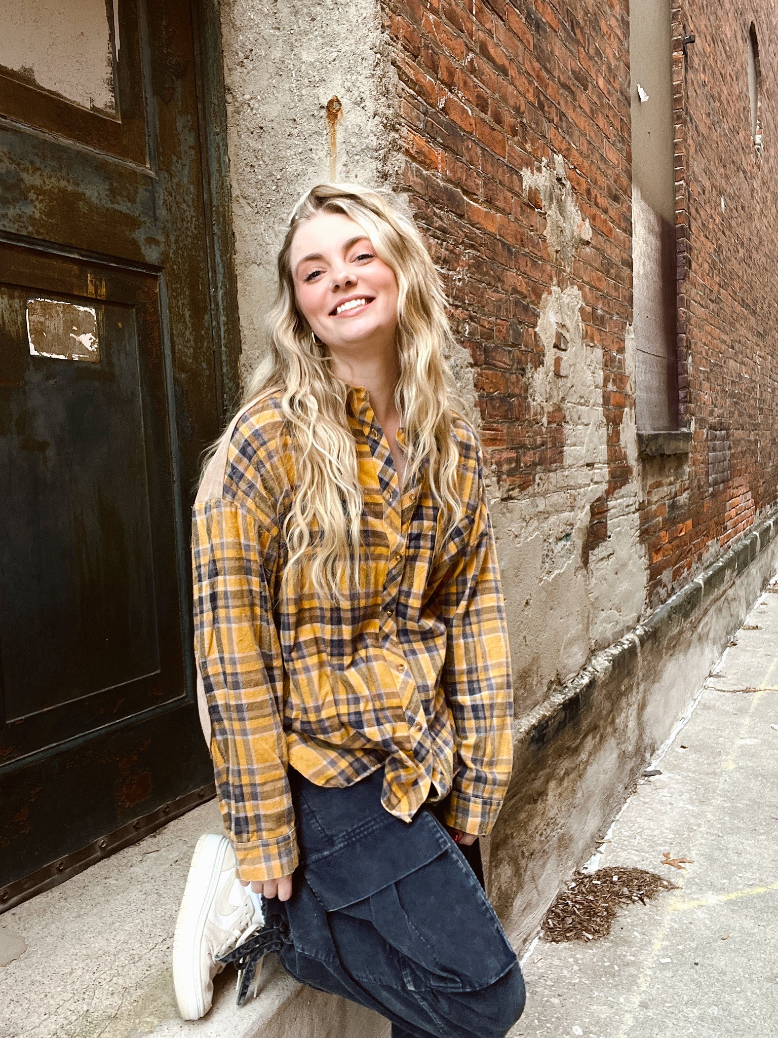 FINAL SALE Fall Vibes Mustard Plaid Flannel