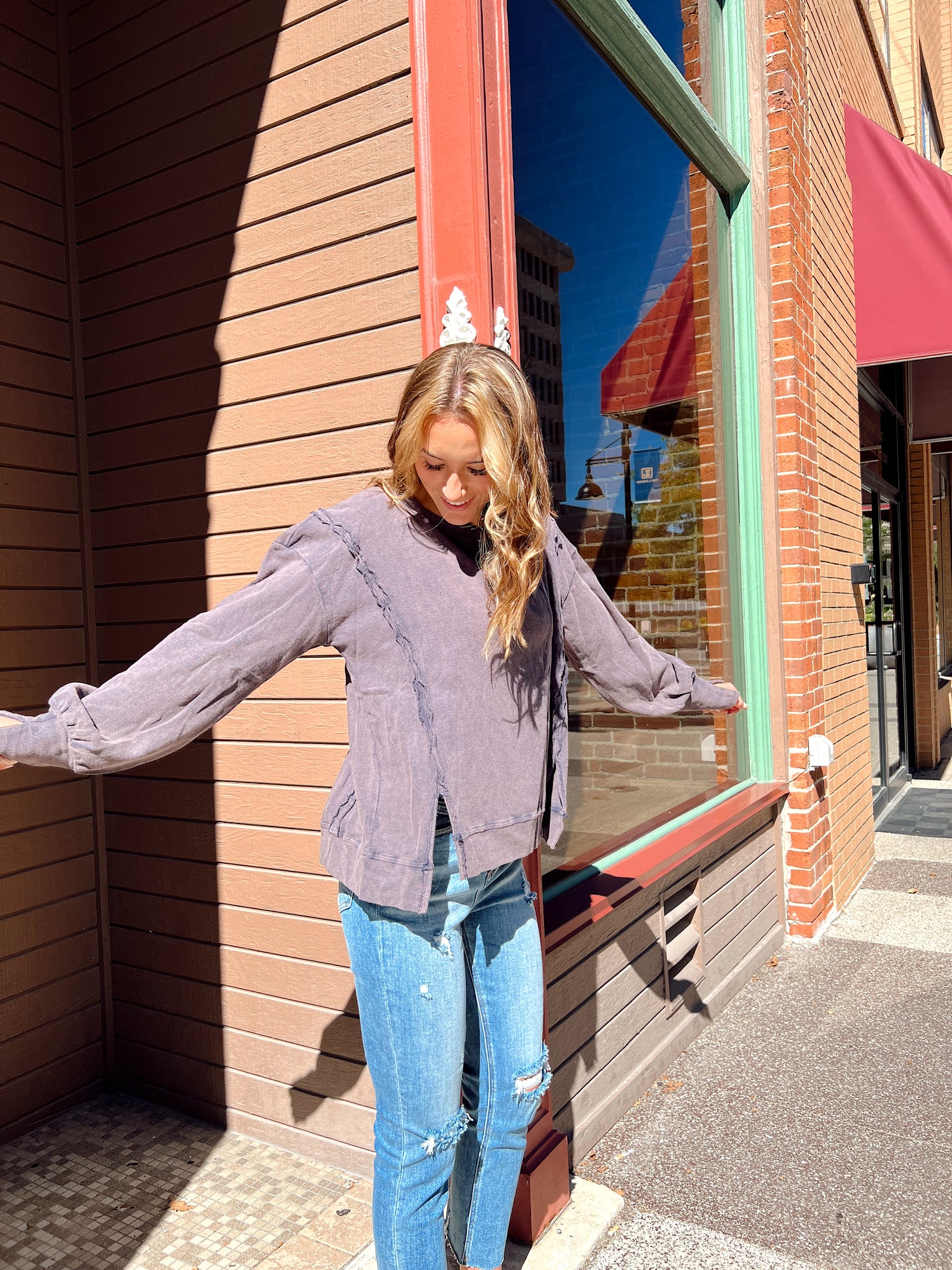 Mountain High Navy Sweatshirt