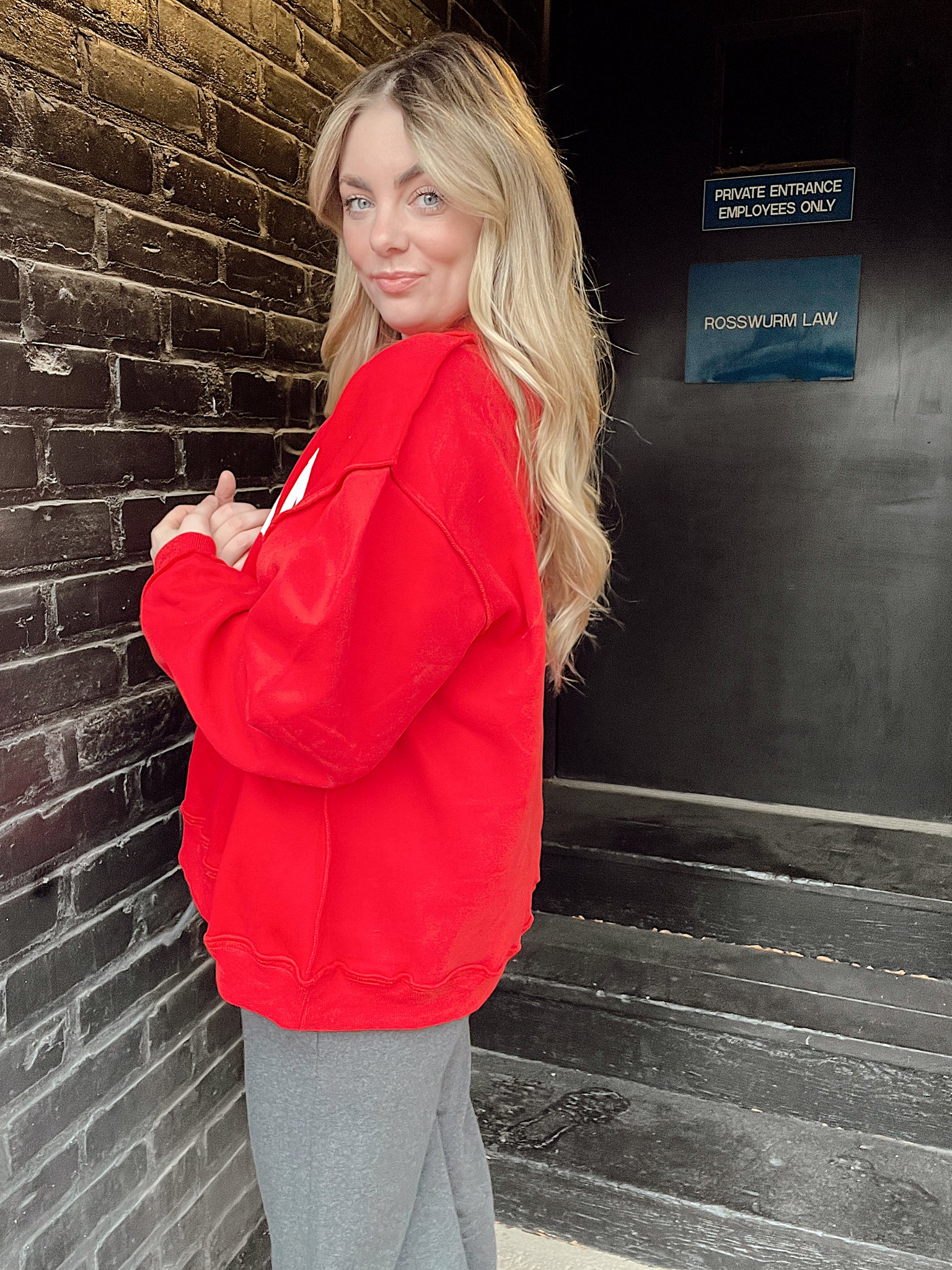 Indiana Mock Neck Crimson Red Sweatshirt