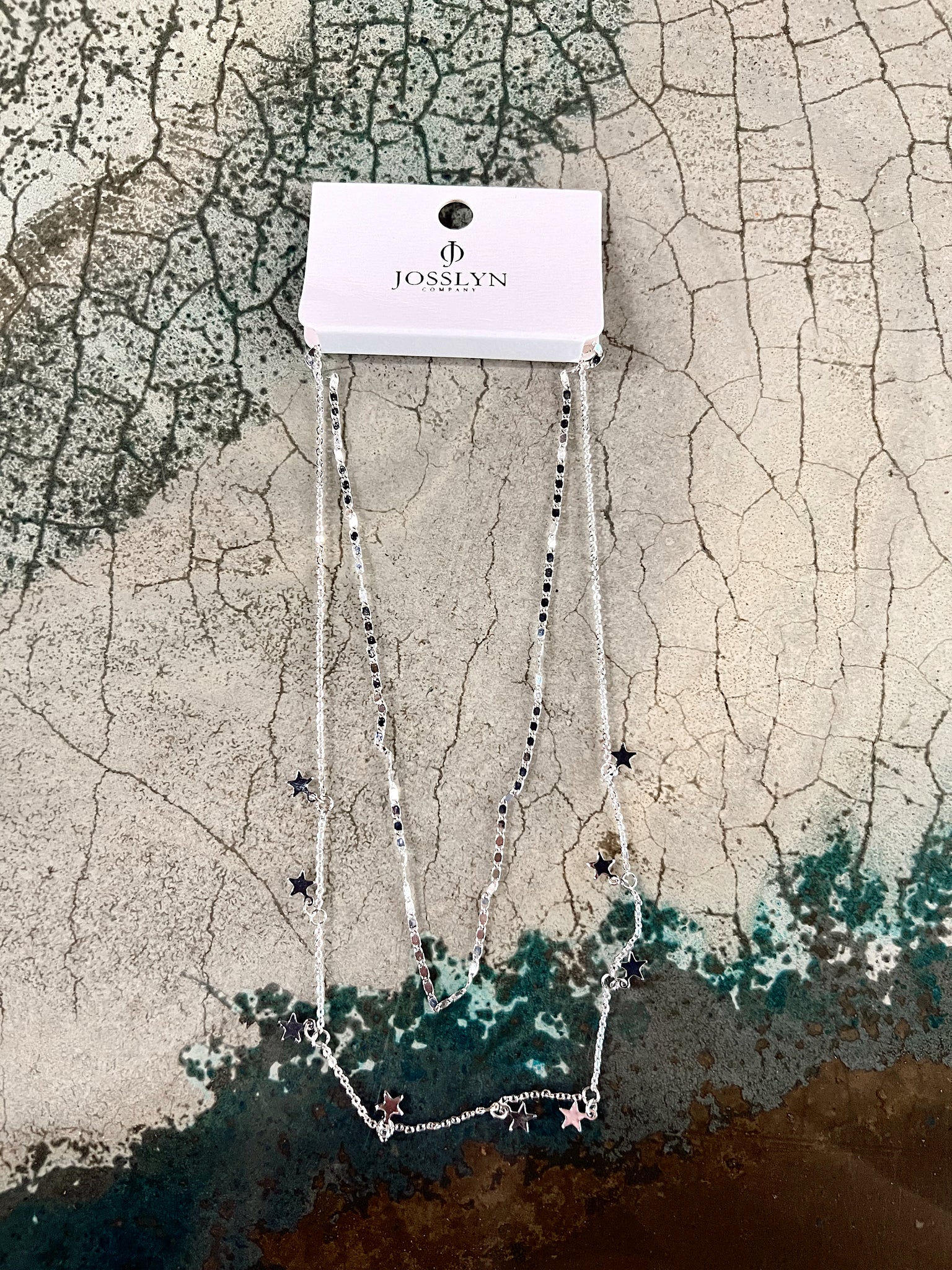 Star Layered Silver Necklace