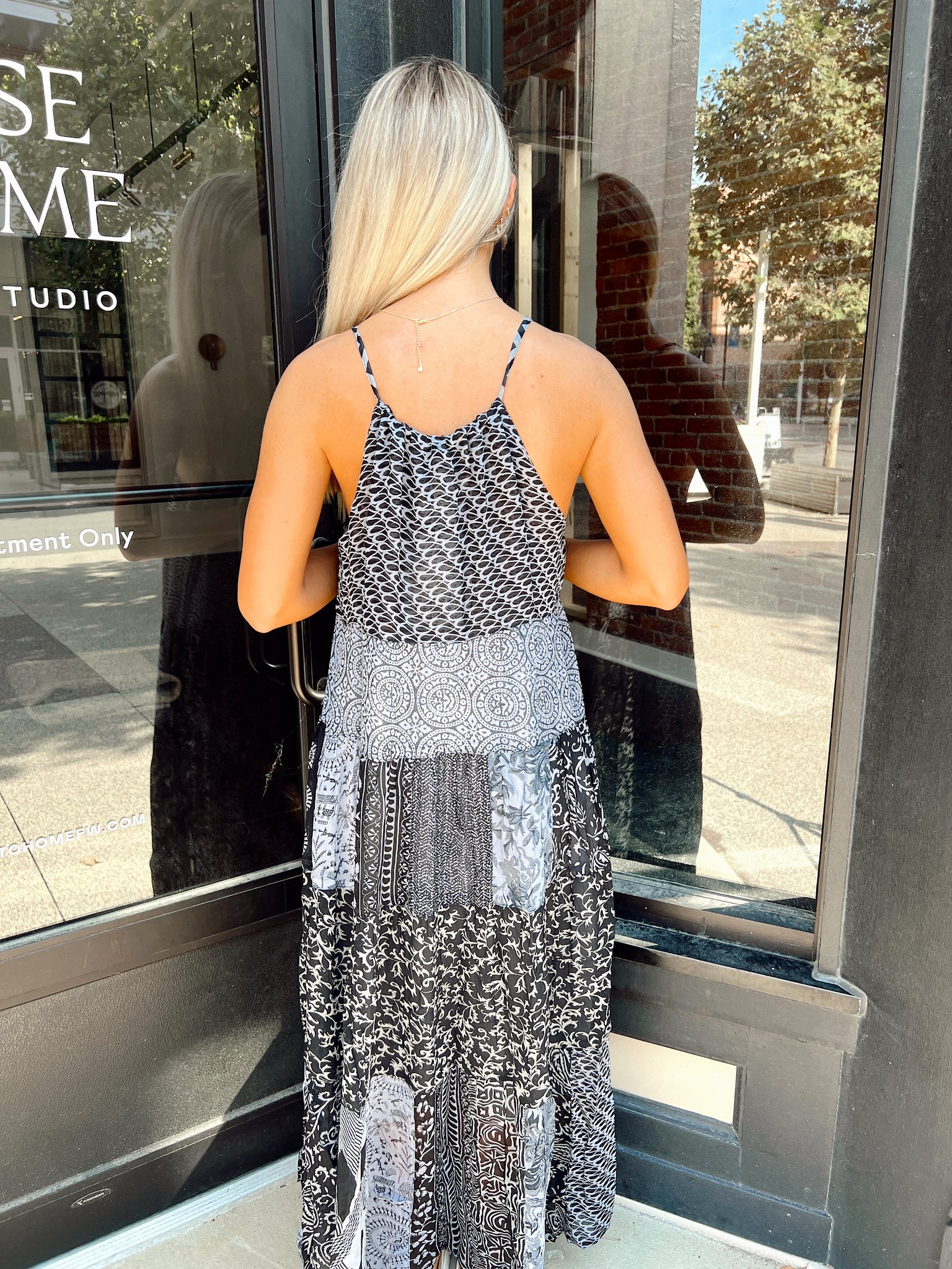 Unbothered Black Halter Neck Maxi Dress